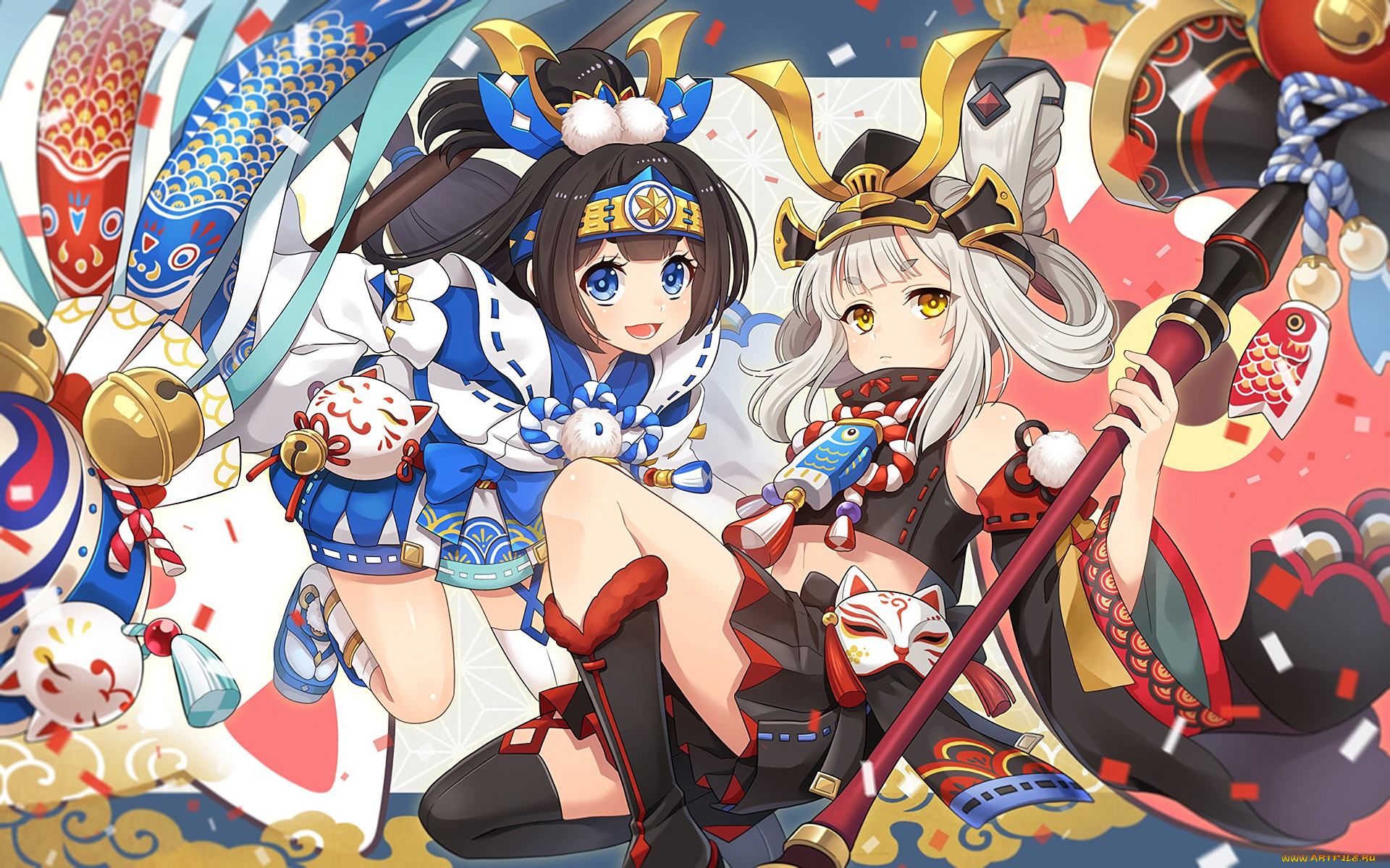 аниме, onmyouji, девочки