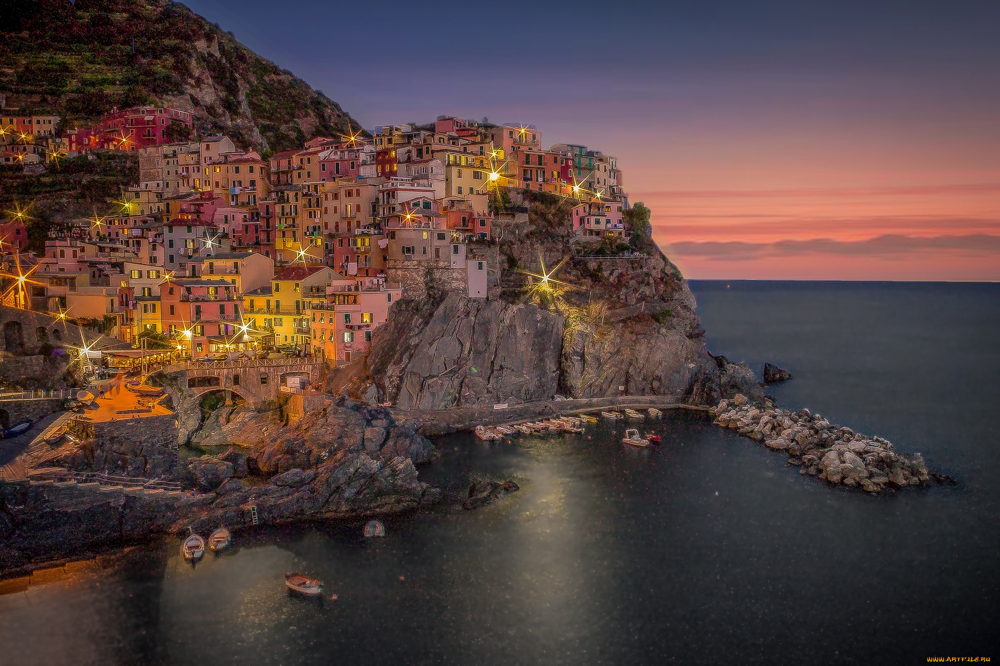 manarola, города, -, панорамы, побережье