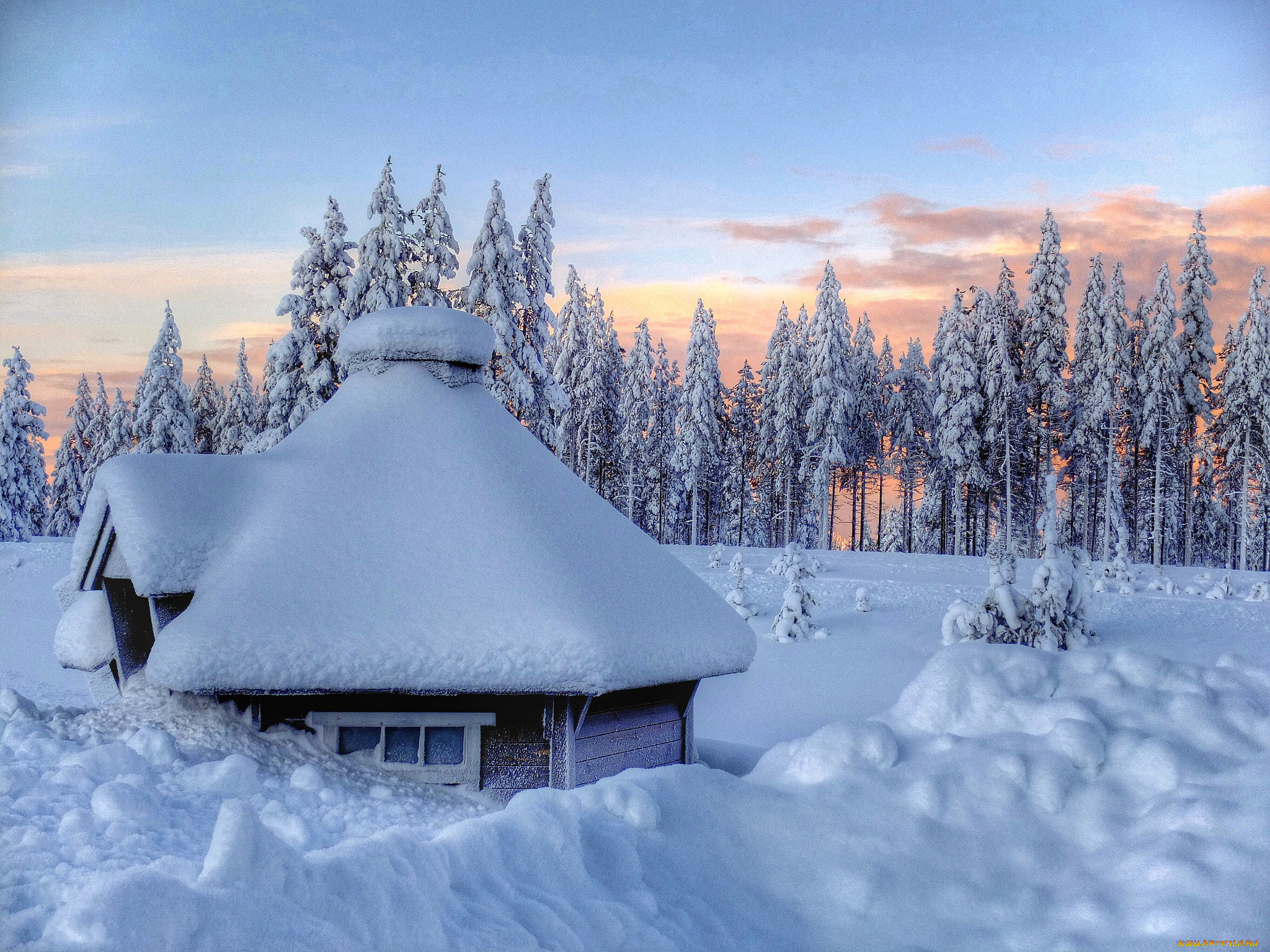 природа, зима, простор