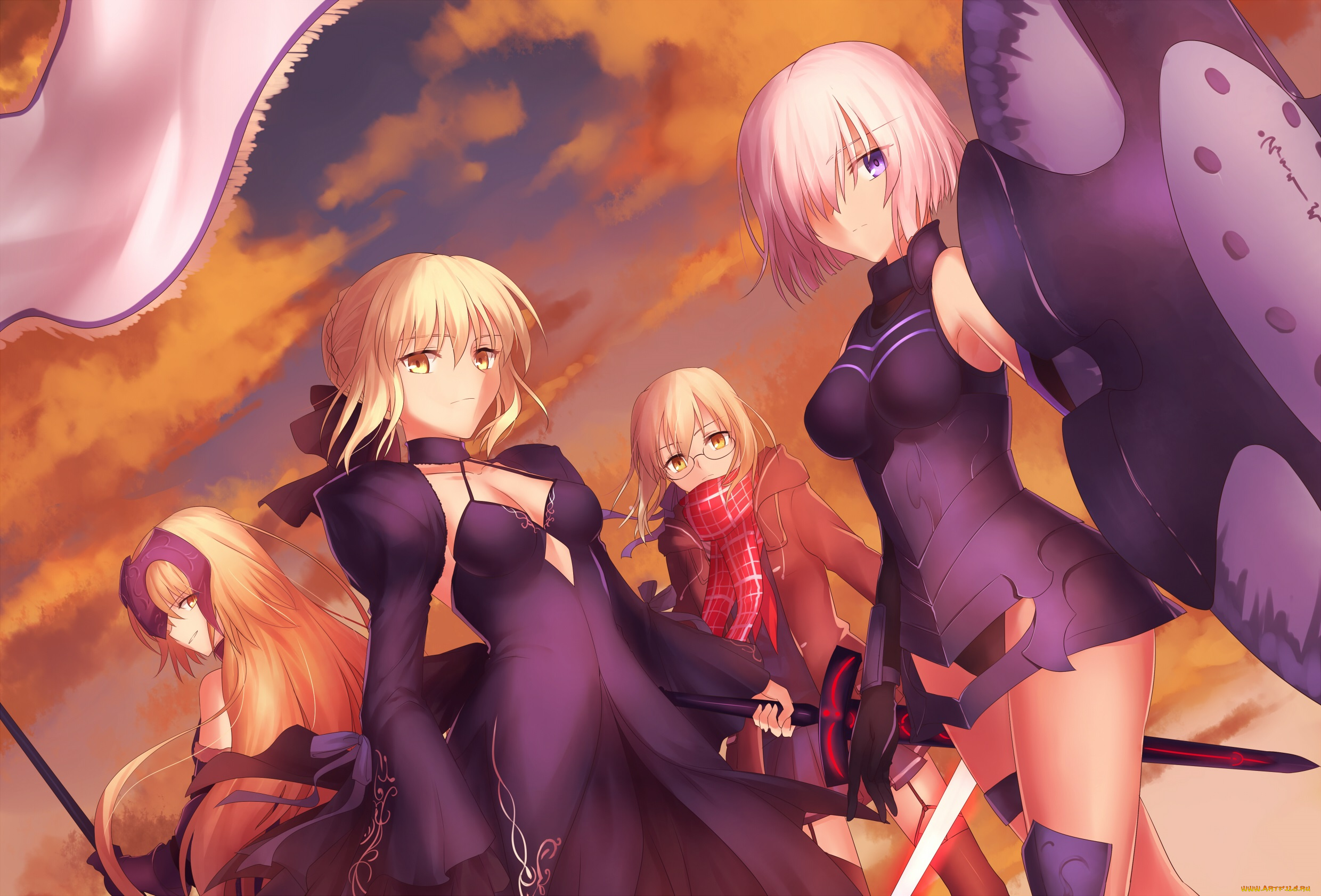 аниме, fate, stay, night, grand, order