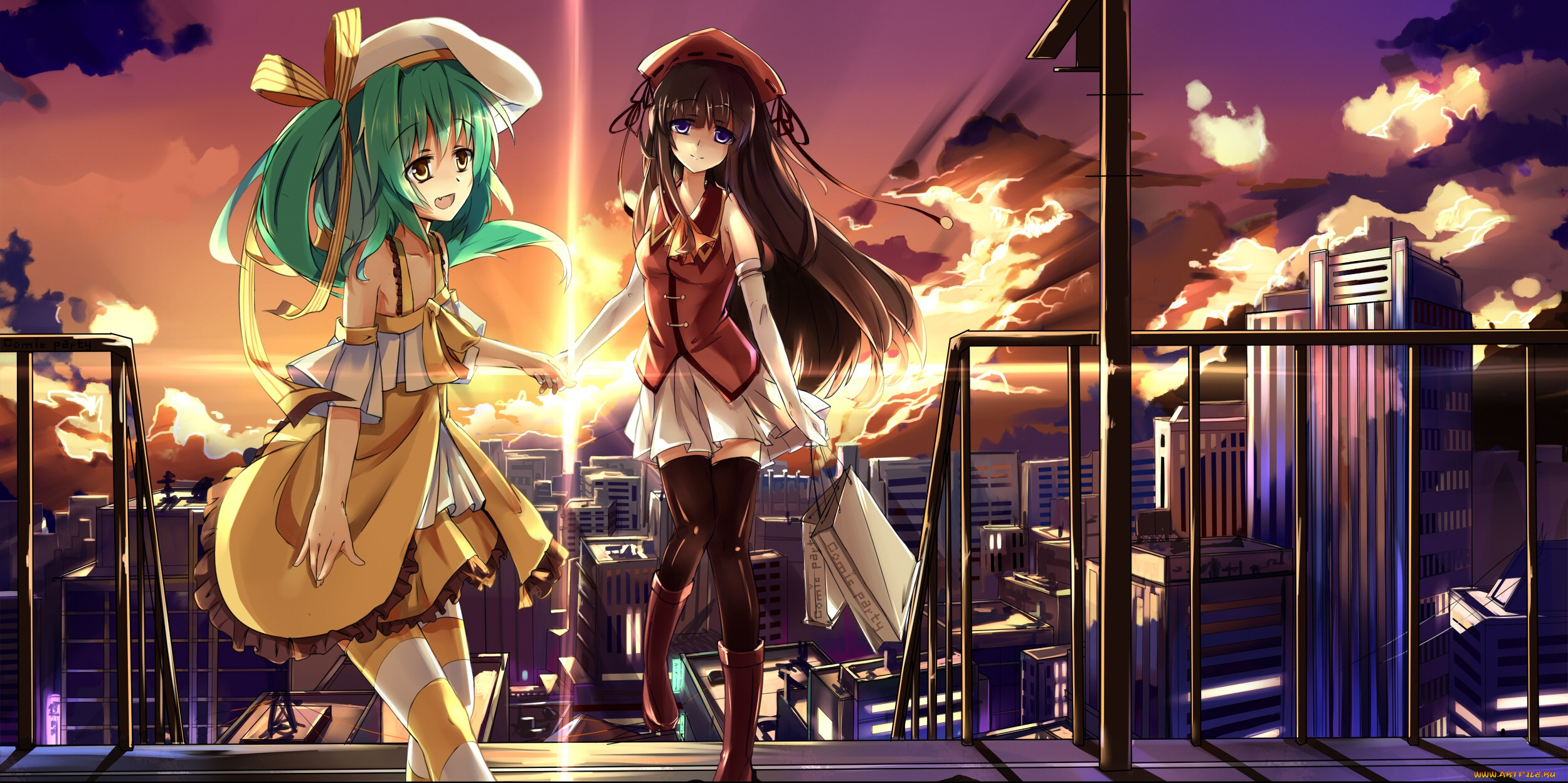 аниме, comic, party, девушки