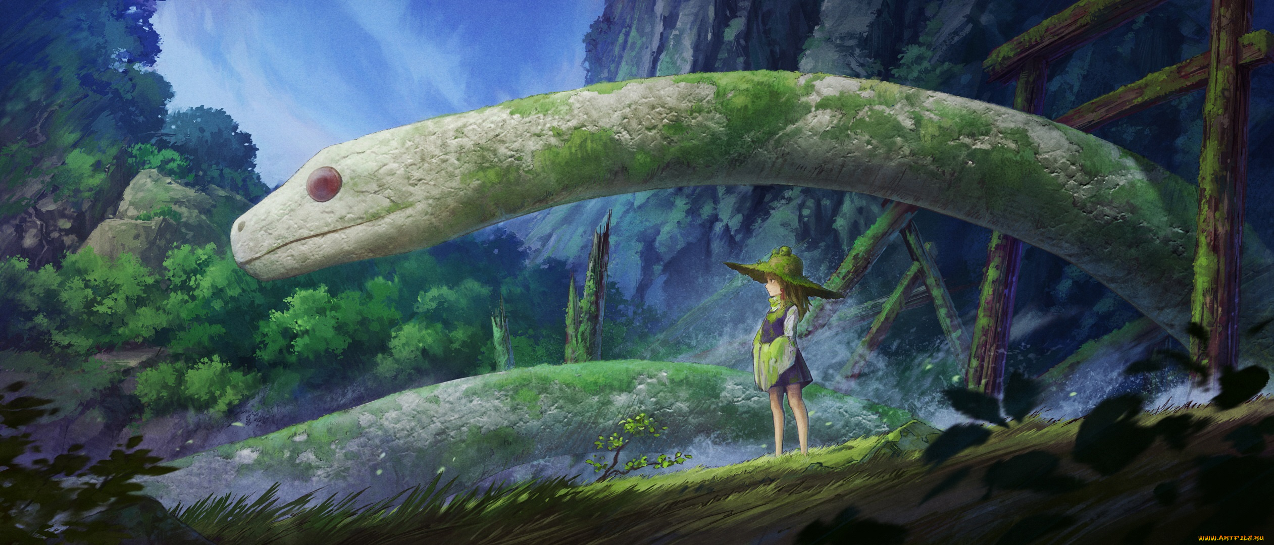 аниме, touhou, змей