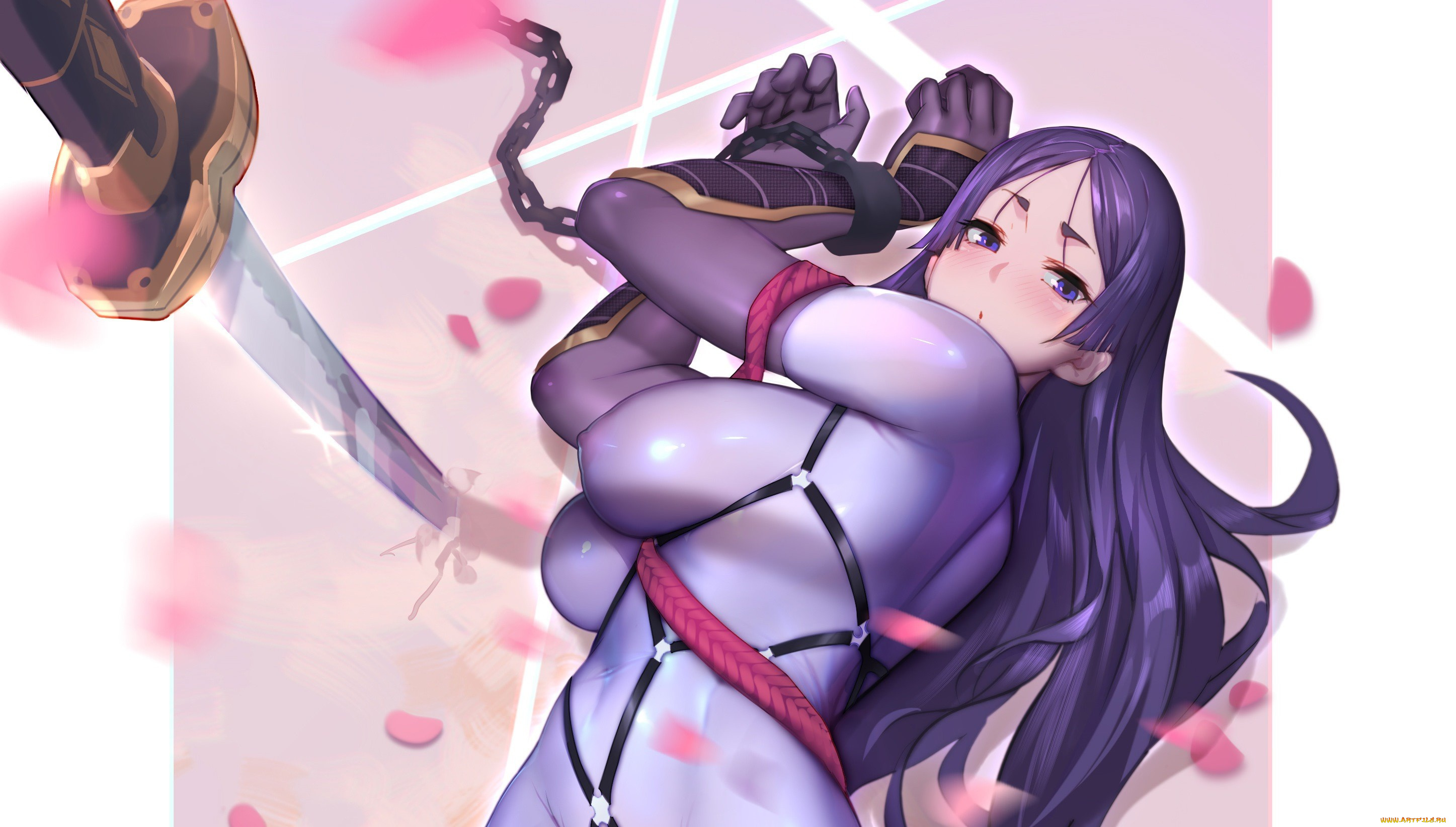 аниме, fate, stay, night, seifuku, giant, busty, boobs, breast, huge, big, sword, blade, katana, boobies, titty, japonese, ken, large, chest, minamoto, tits, kyojin, oppai