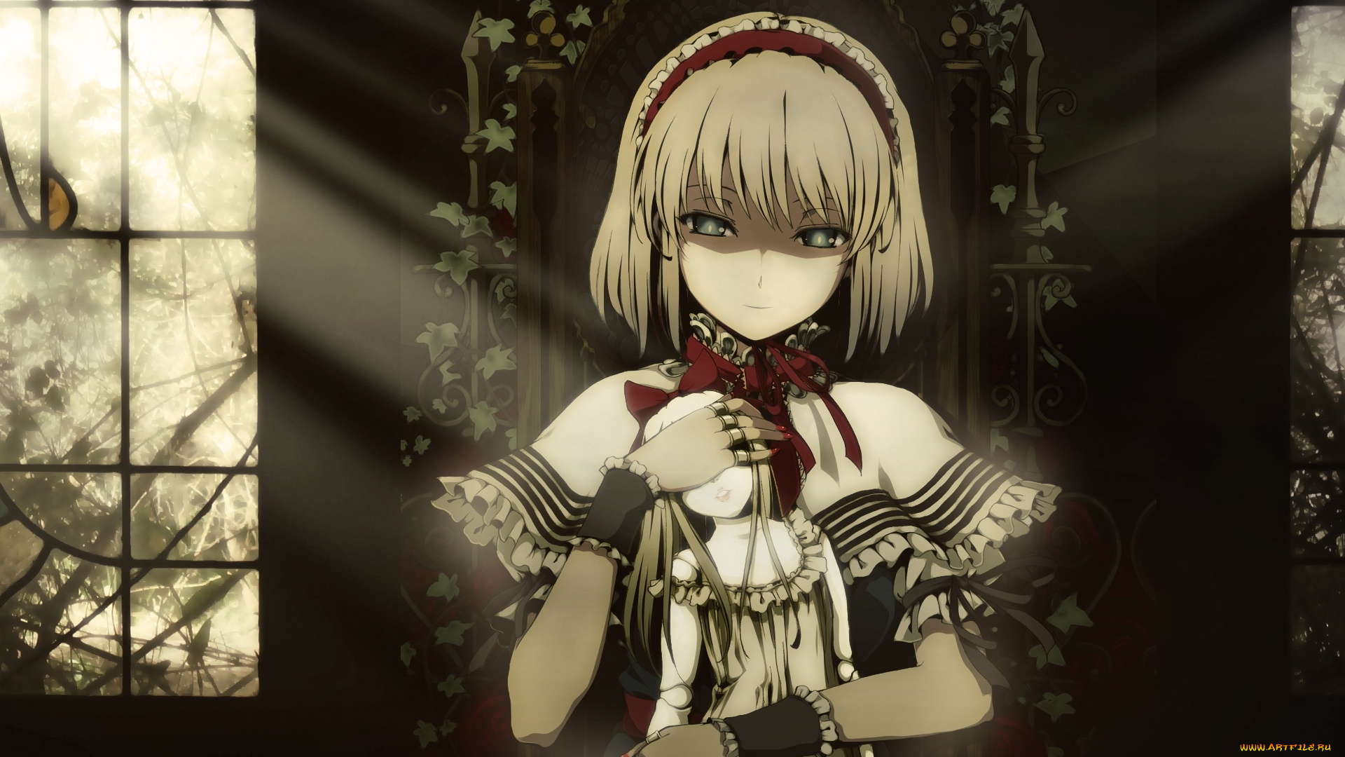 календари, аниме, кукла, взгляд, девочка