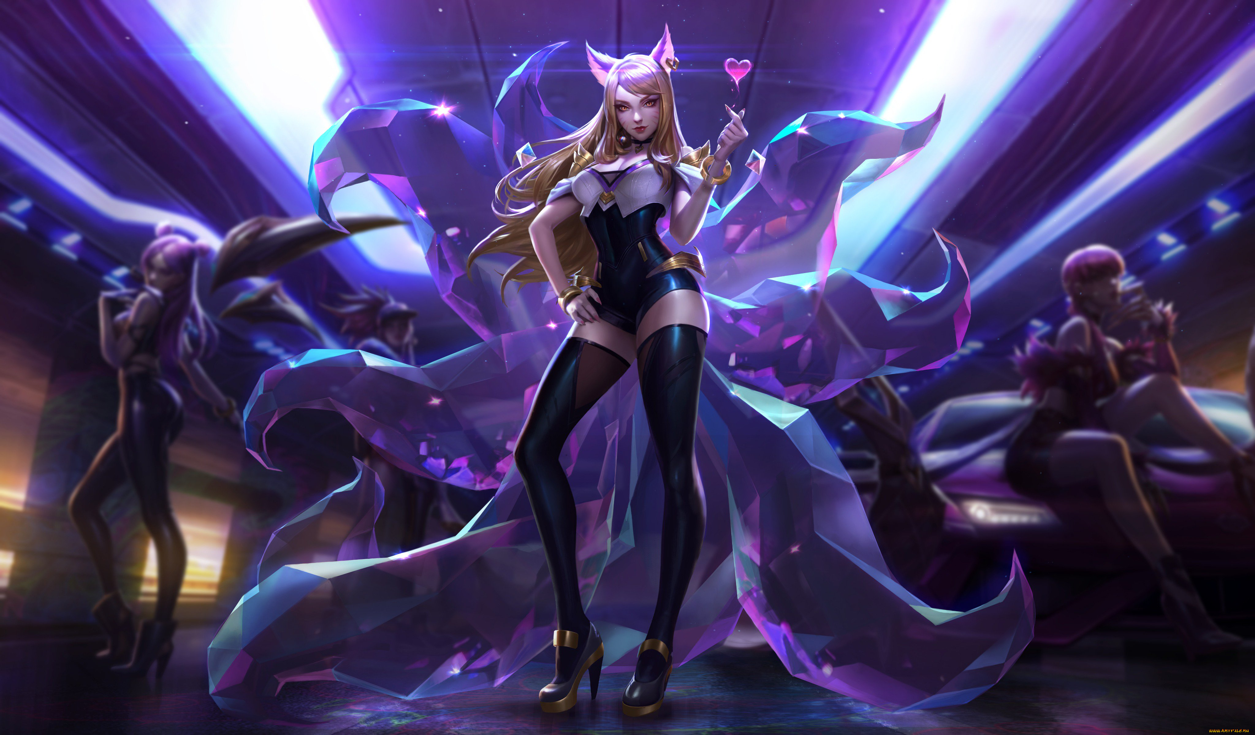league, of, legends, видео, игры, league, of, legends, постер, ahri, видеоигры