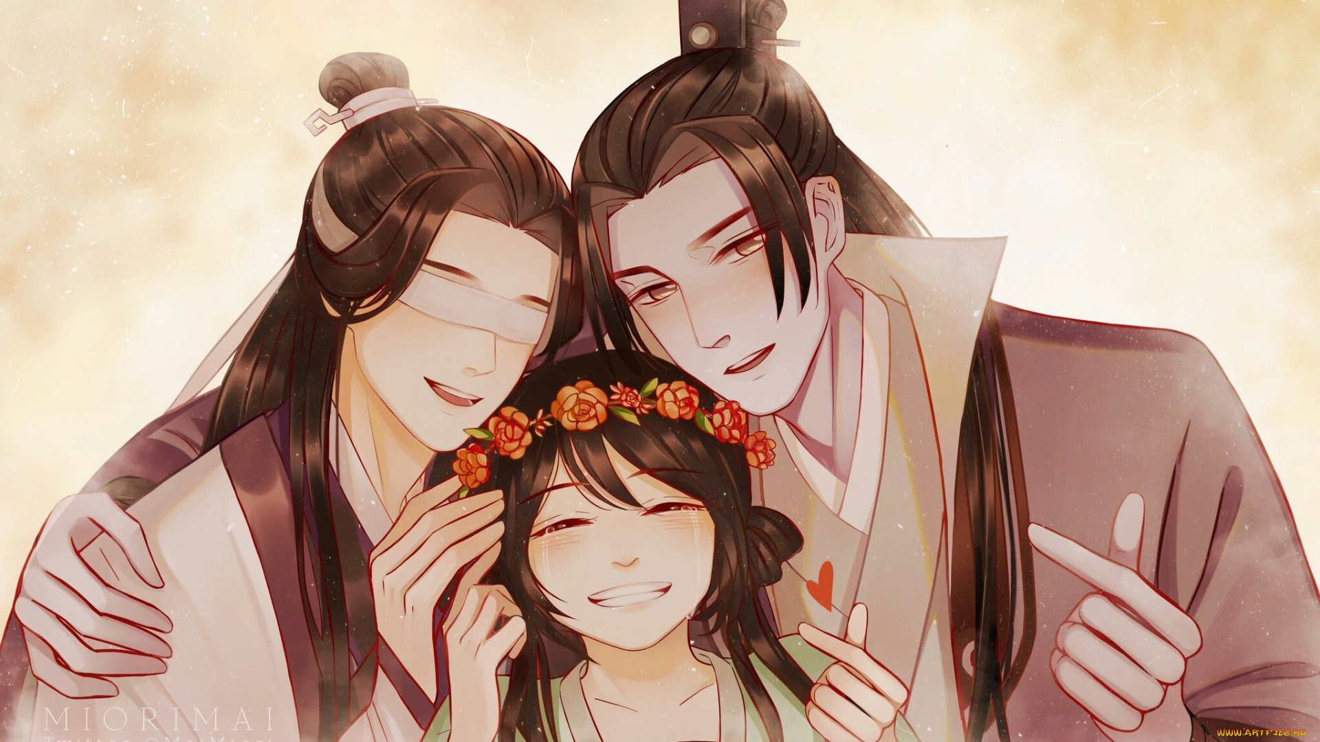 аниме, mo, dao, zu, shi, персонажи, девочка, повязка, заклинатели