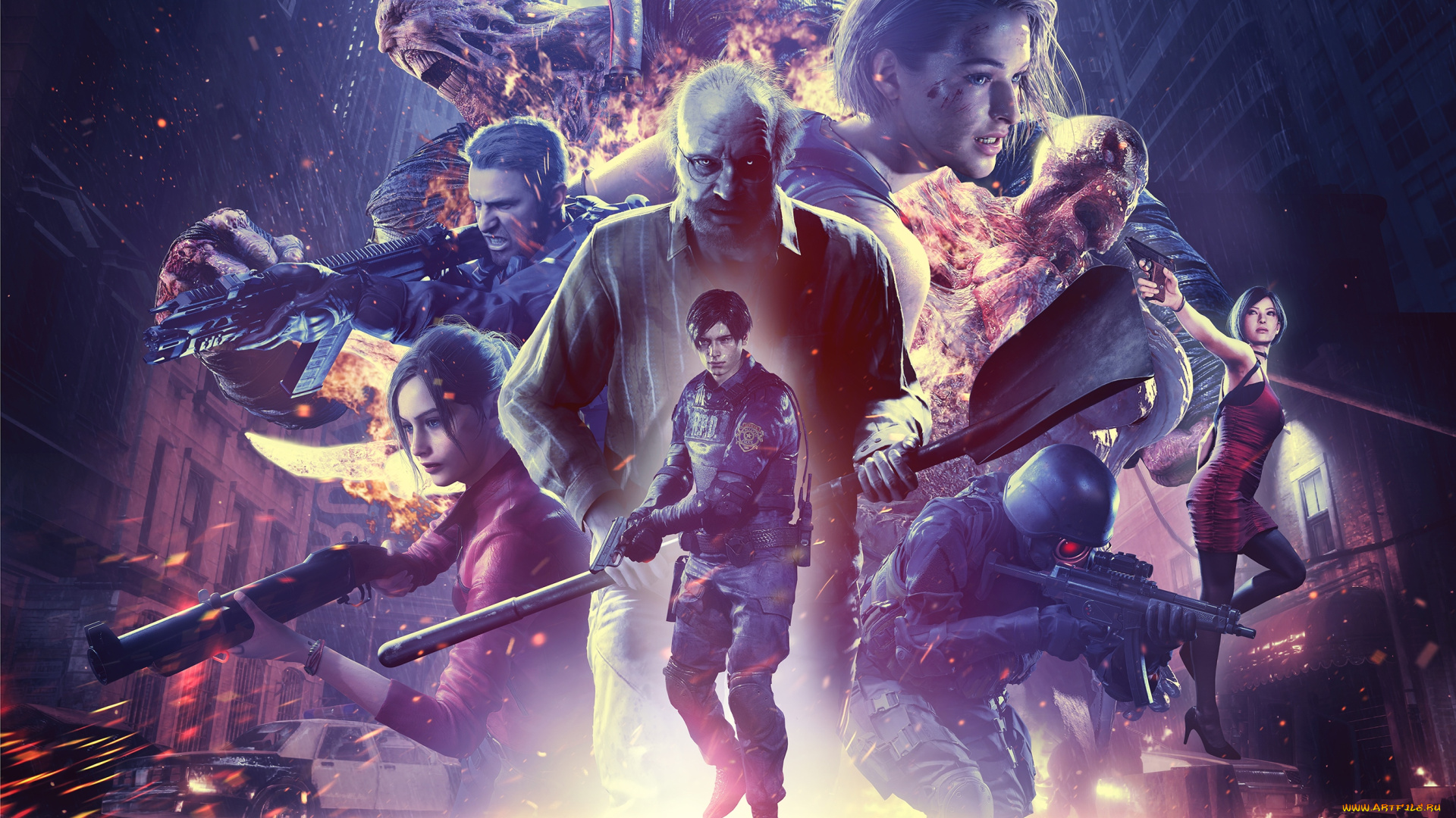 видео, игры, resident, evil, постер, resident, evil, 25th, anniversary, дата, юбилей, персонажи