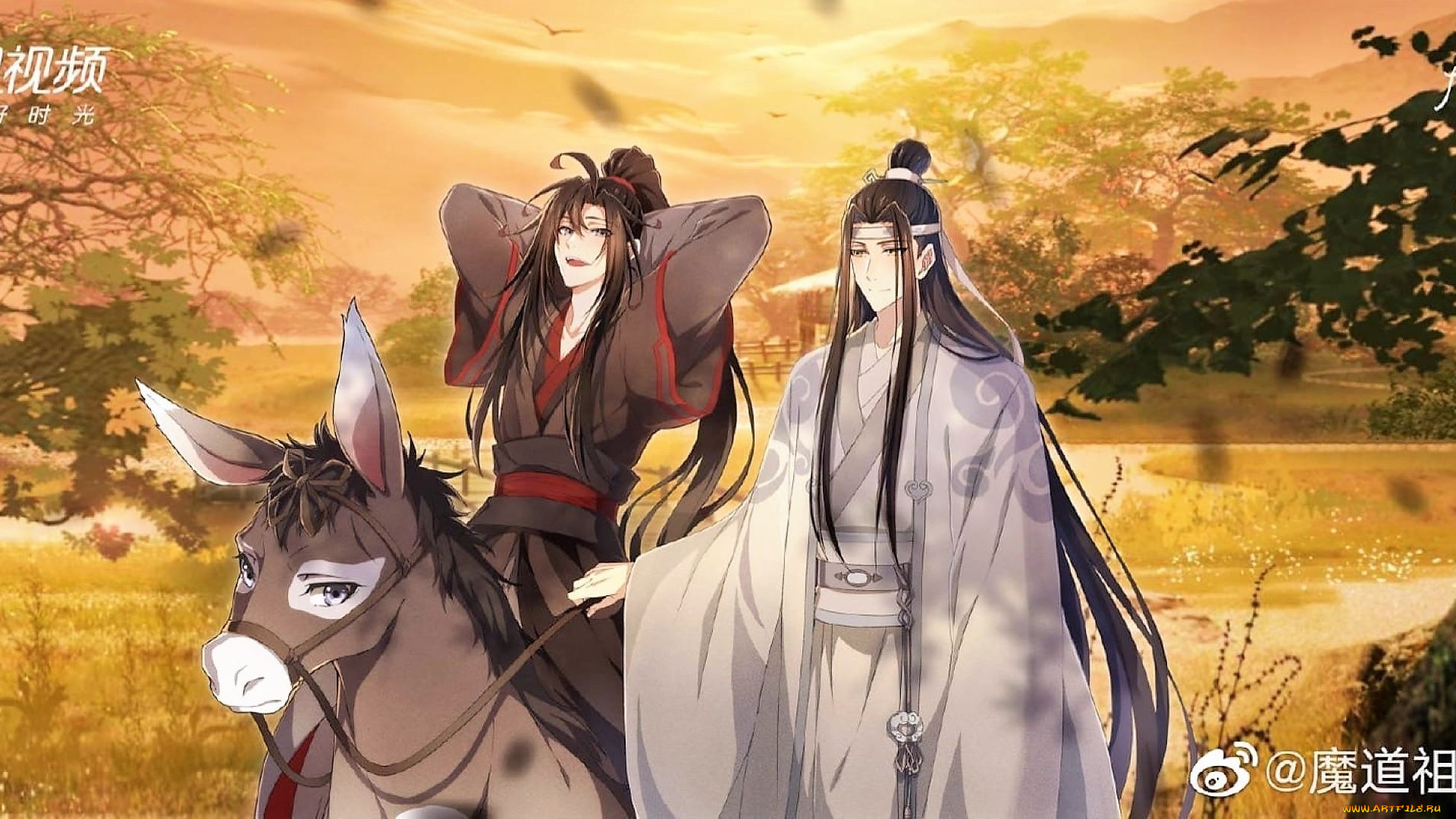 аниме, mo, dao, zu, shi, вэй, усянь, лань, ванцзы, ослик