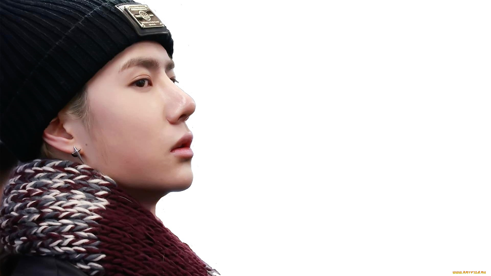 мужчины, wang, yi, bo, шапка, лицо, шарф