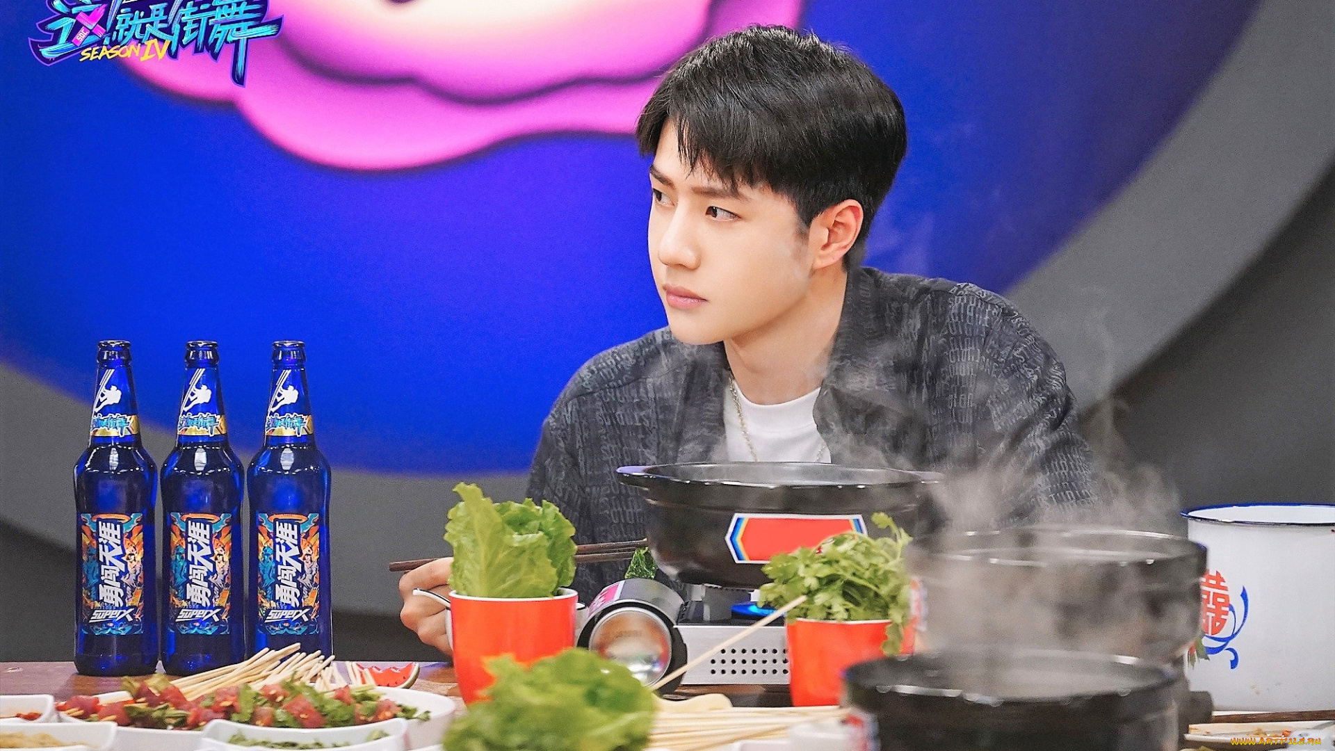 мужчины, wang, yi, bo, шоу, капитан, еда