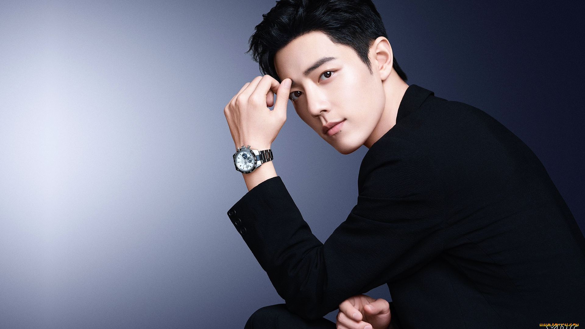 мужчины, xiao, zhan, актер, пиджак, часы