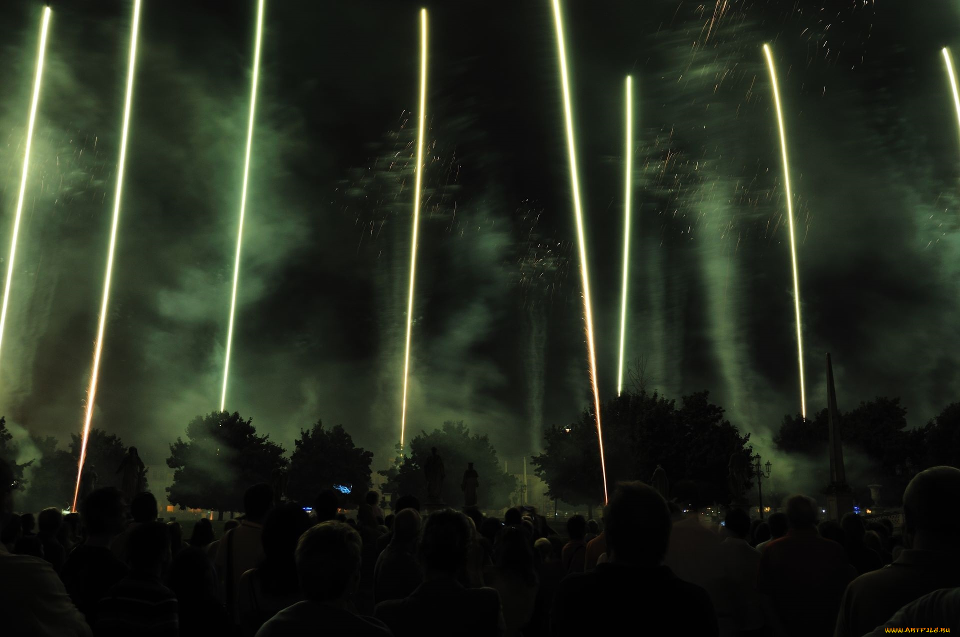 разное, салюты, , фейерверки, небо, люди, салют