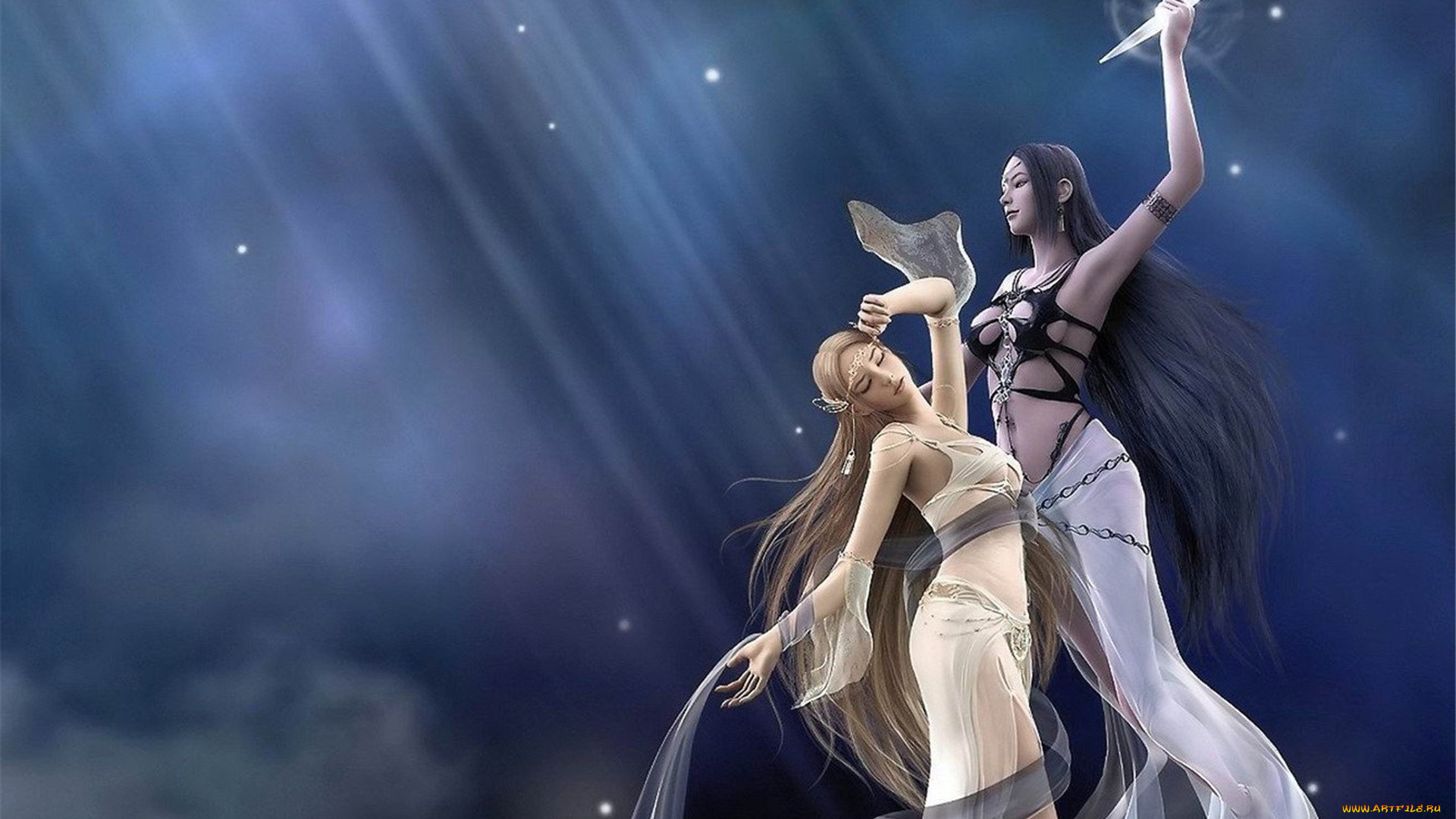 видео, игры, shaiya, , light, and, darkness, девушки, кинжал