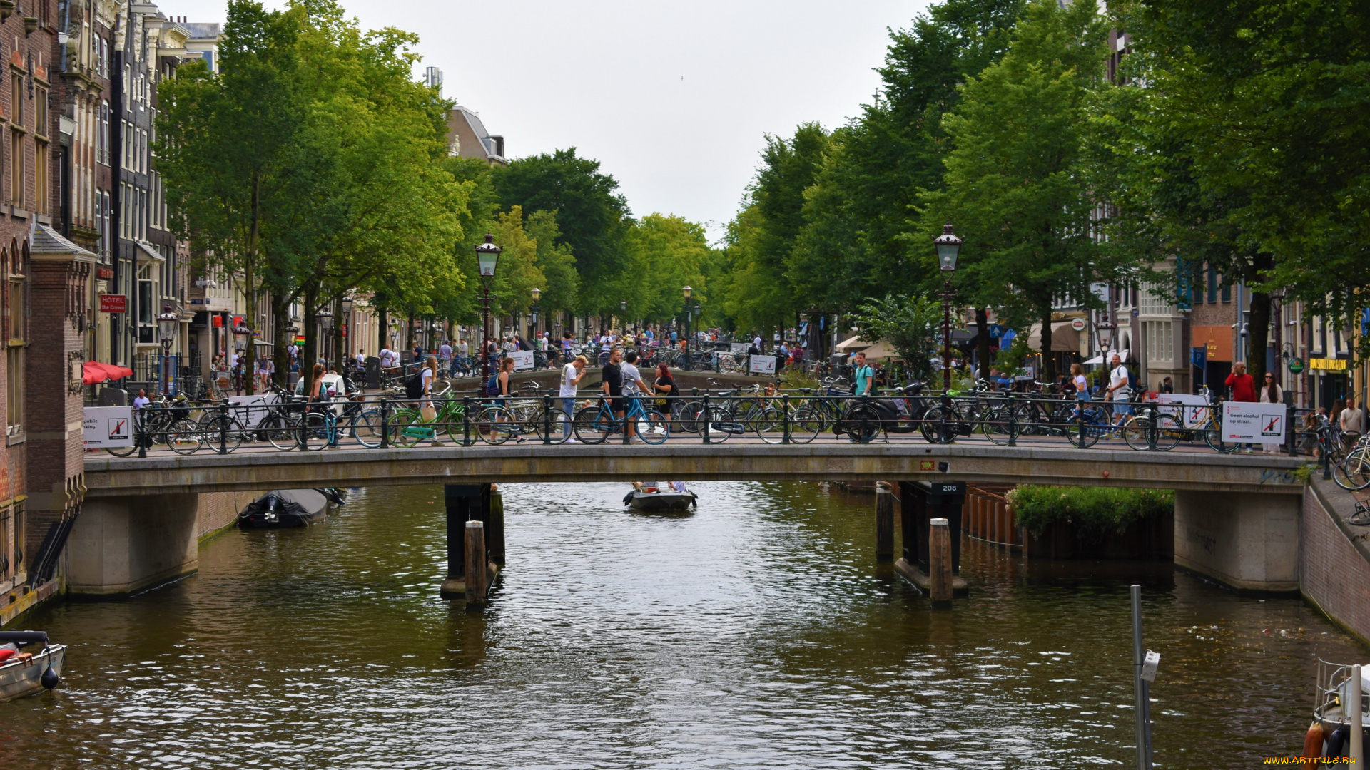 города, амстердам, , нидерланды, канал, набережная, здания