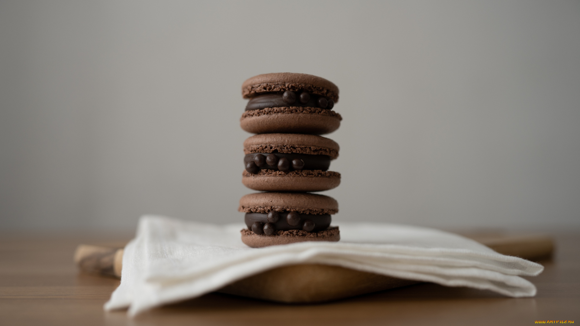 еда, макаруны, лакомство, шоколадные