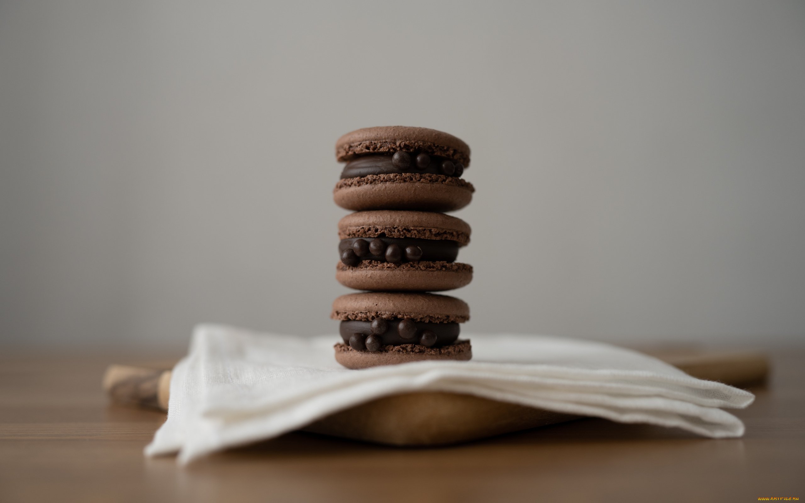 еда, макаруны, лакомство, шоколадные