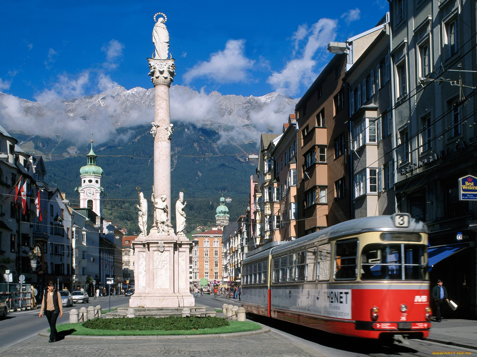maria, theresa, strasse, innsbruck, austria, города, памятники, скульптуры, арт, объекты
