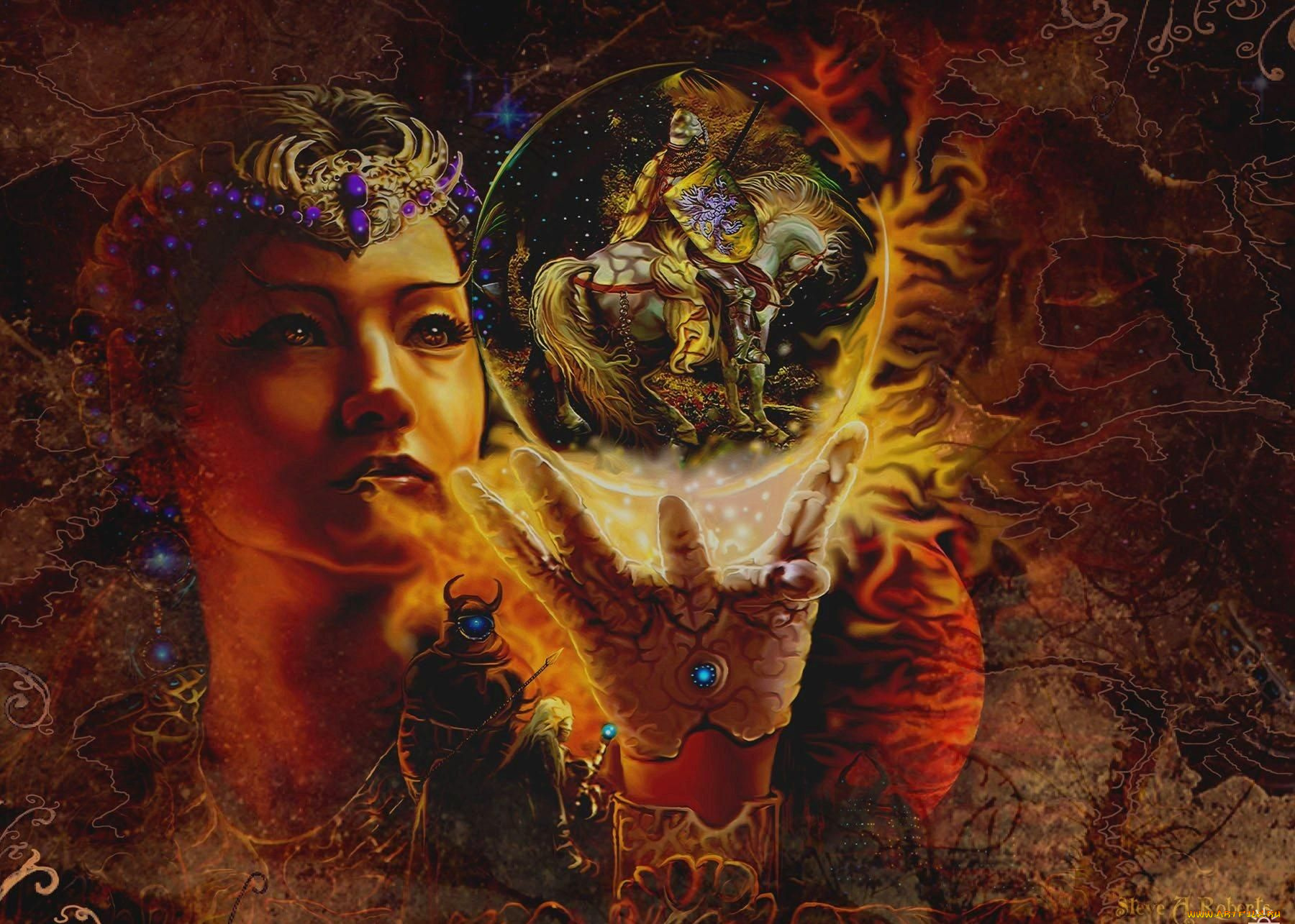 steve, roberts, фэнтези, магия, хрустальный, шар