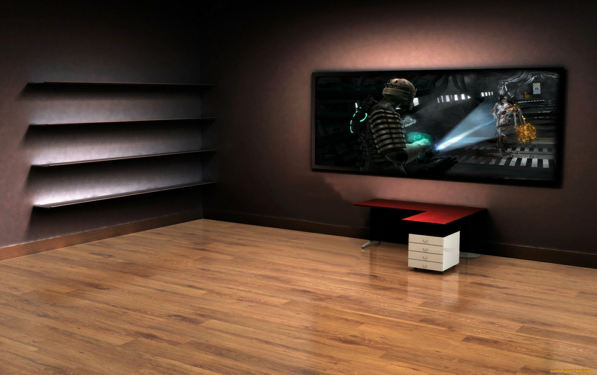 3д, графика, realism, реализм, комната, стол