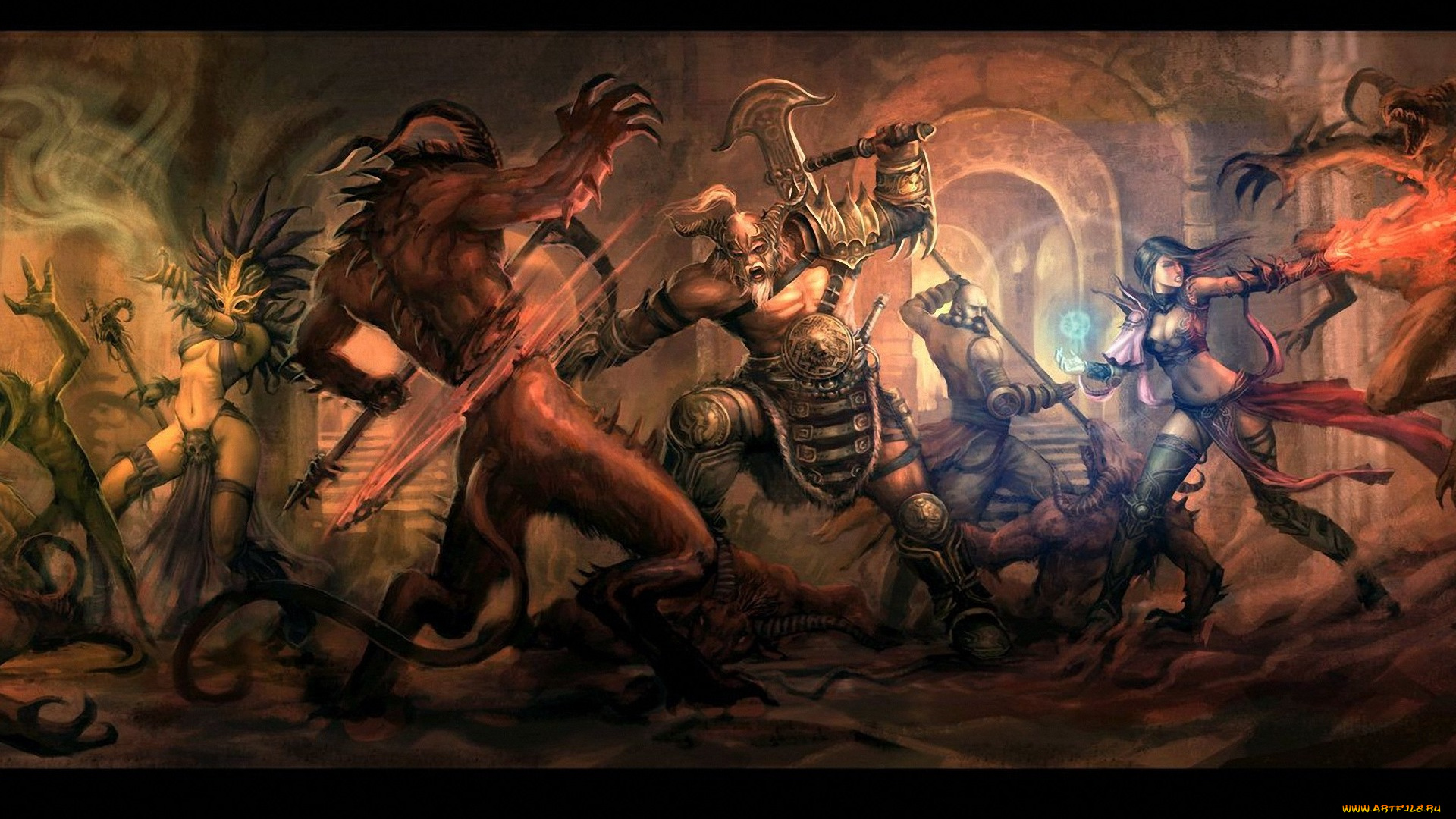 battle, видео, игры, diablo, iii