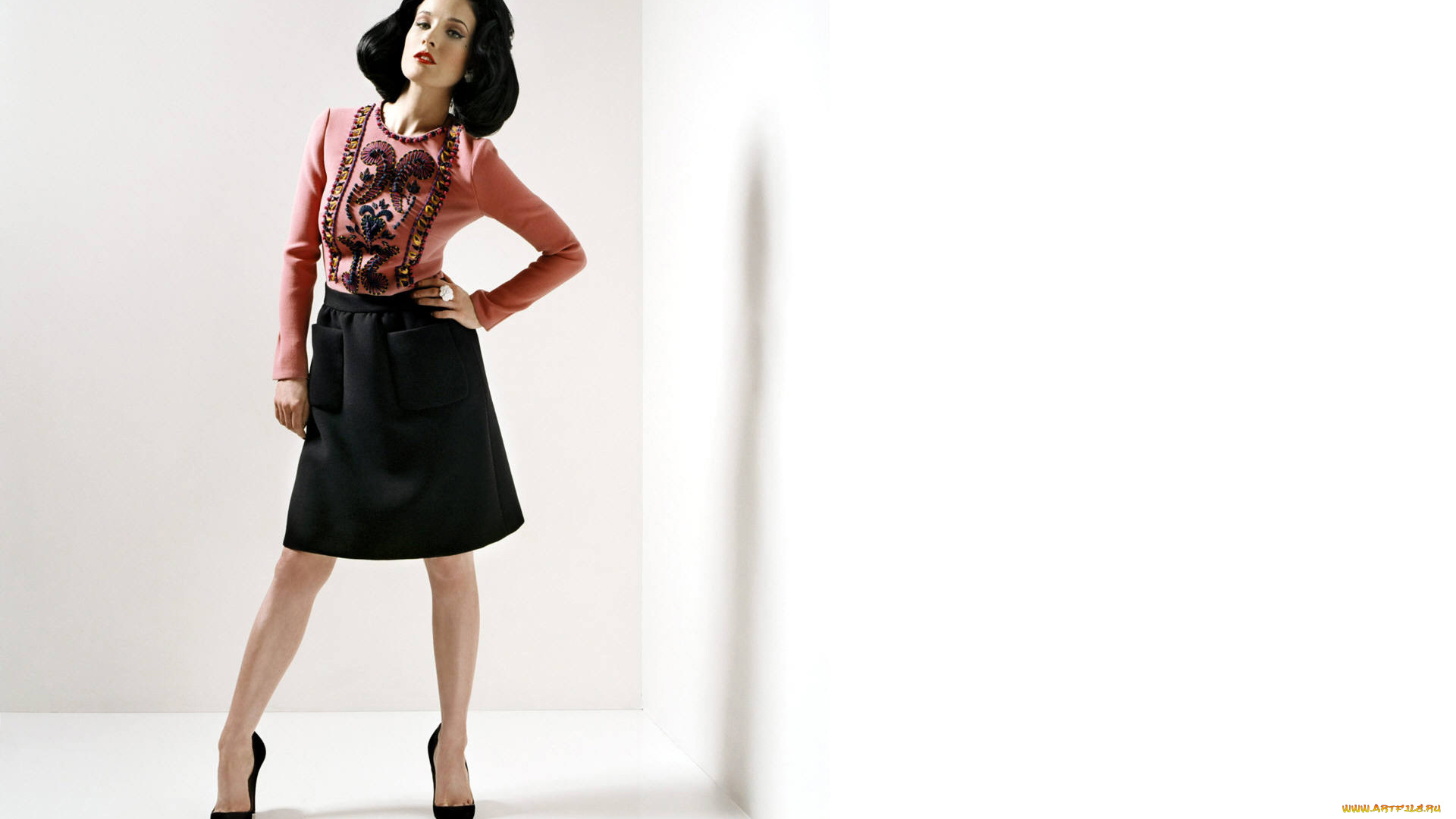 Dita, Von, Teese, девушки, , , , блузка, юбка, шпильки