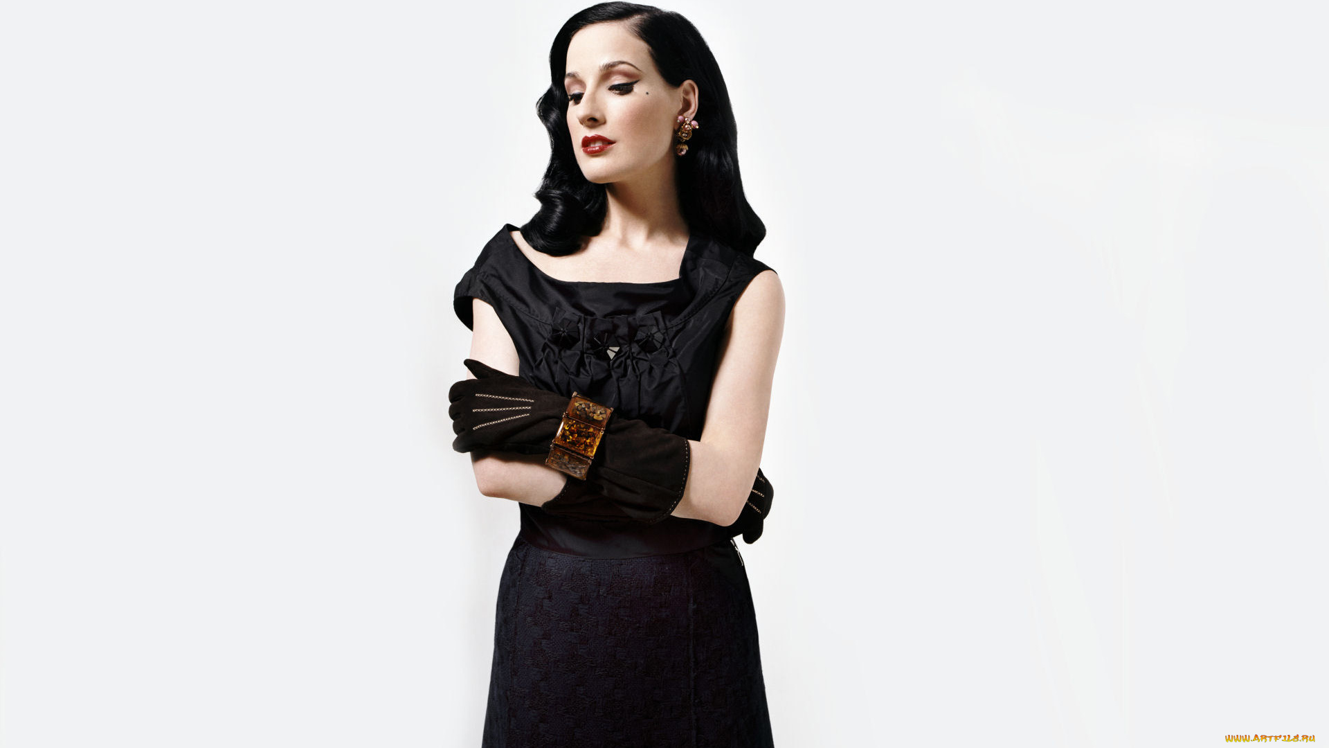 Dita, Von, Teese, девушки, , , , перчатки, браслет