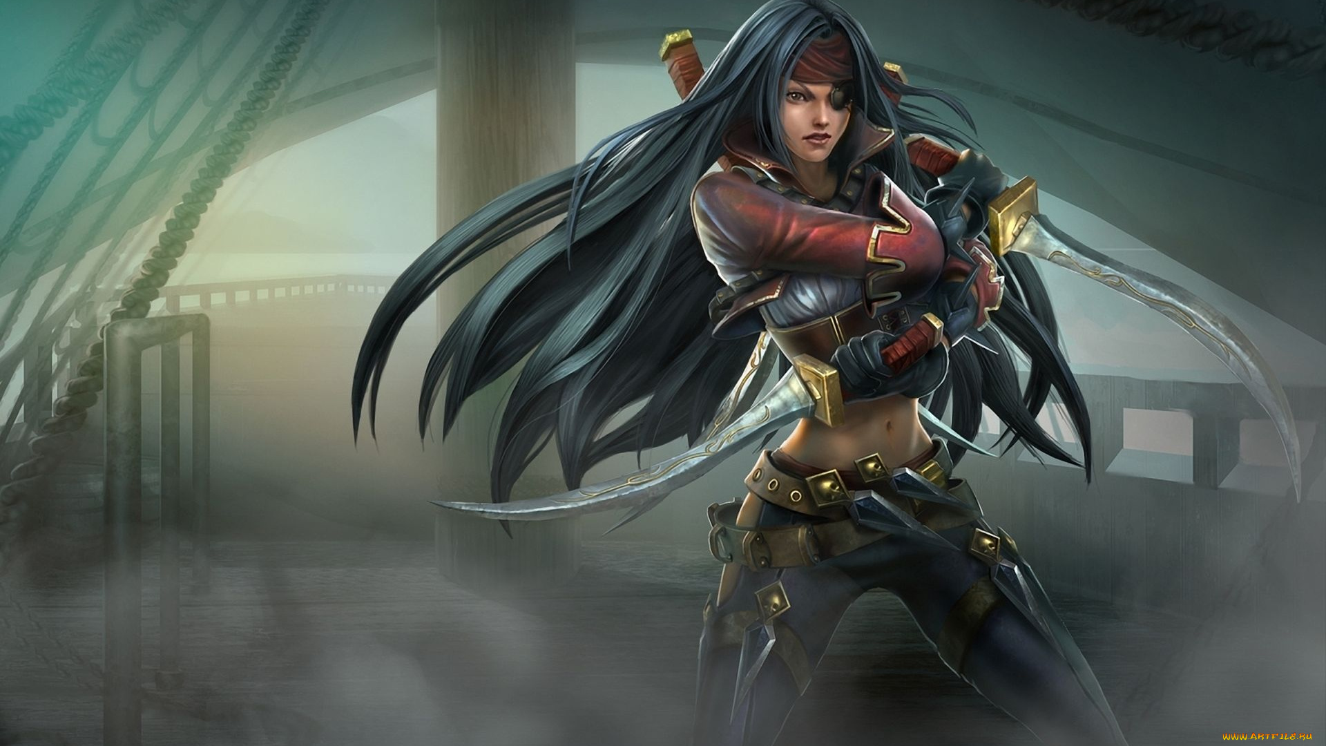 league, of, legends, видео, игры, девушка, мечи, katarina