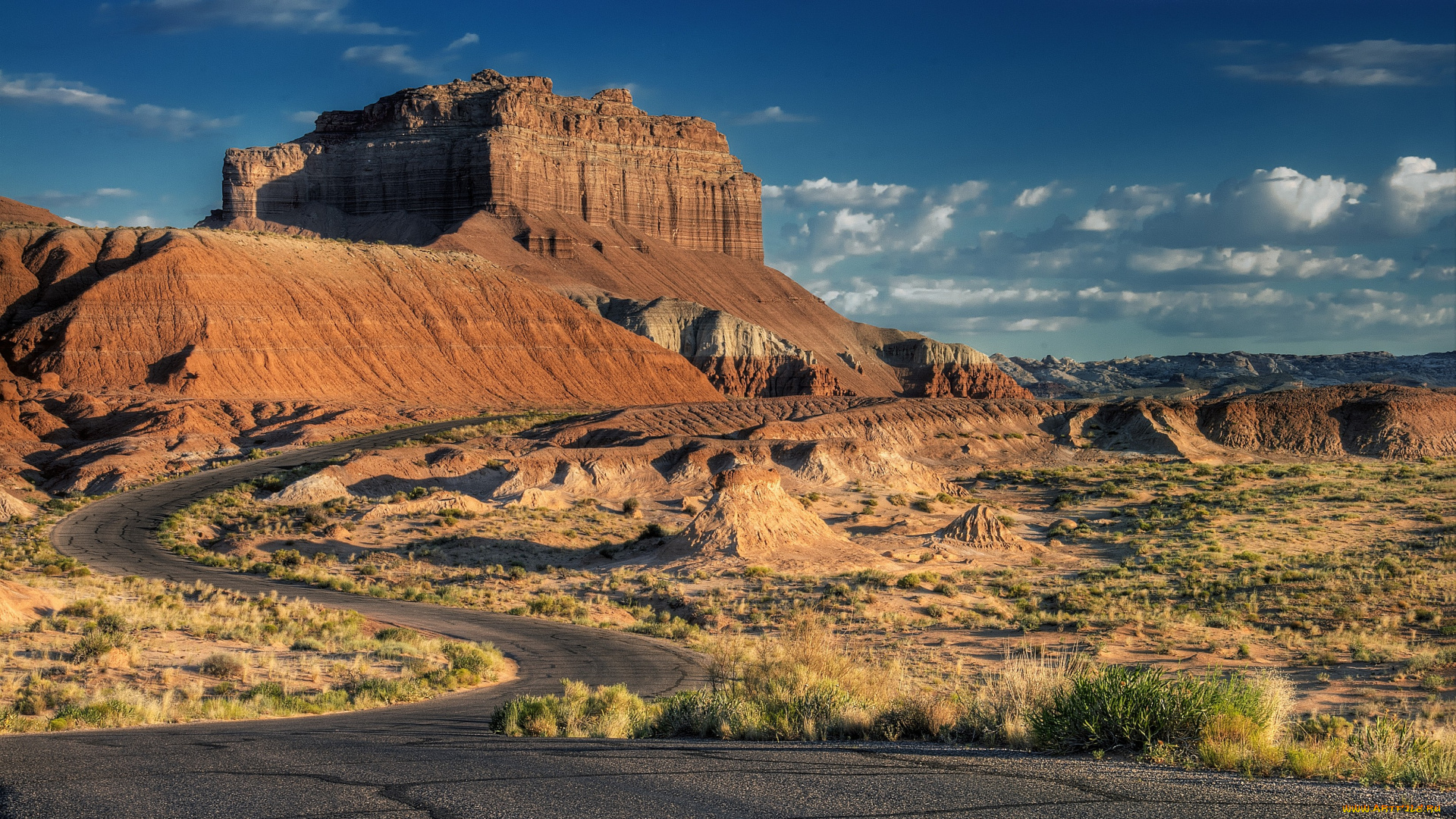 природа, дороги, горы, пустыня, асфальт