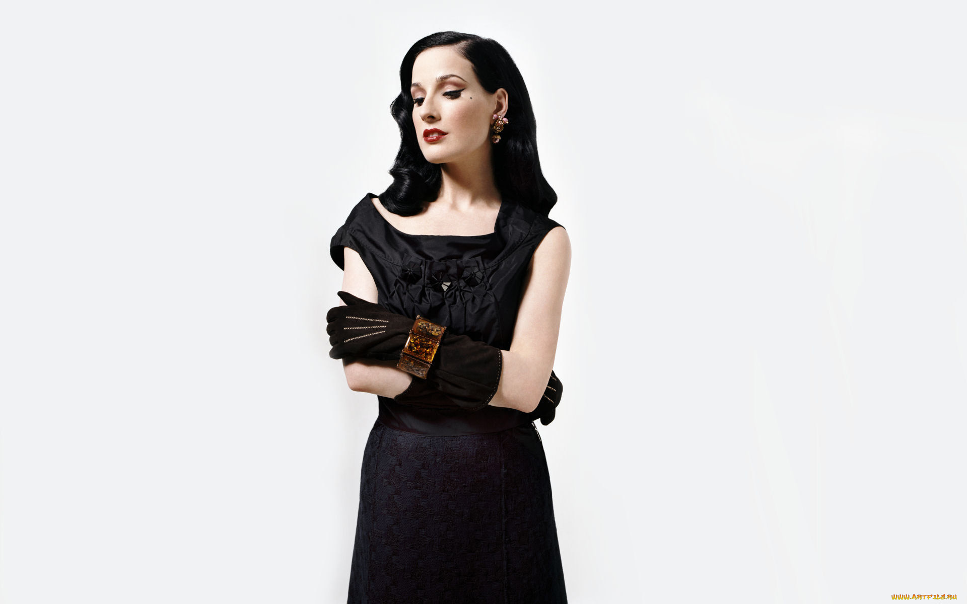 Dita, Von, Teese, девушки, , , , перчатки, браслет