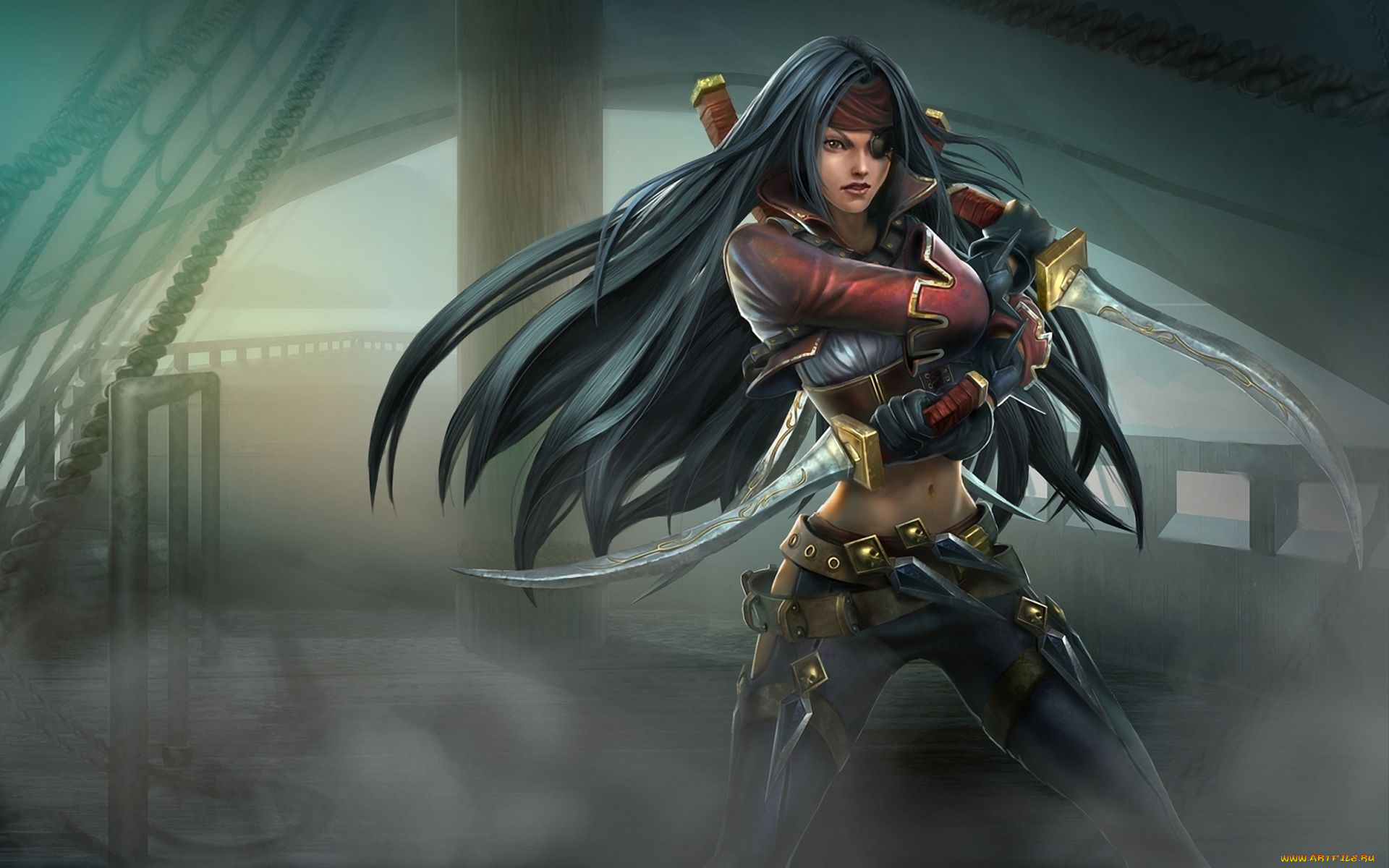 league, of, legends, видео, игры, девушка, мечи, katarina