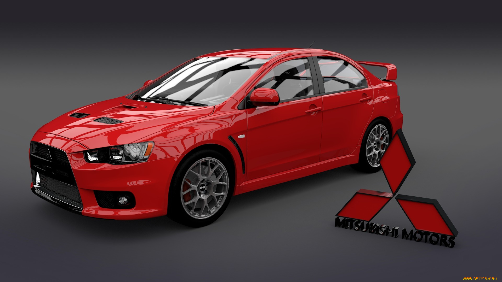 автомобили, 3д, mitsubishi