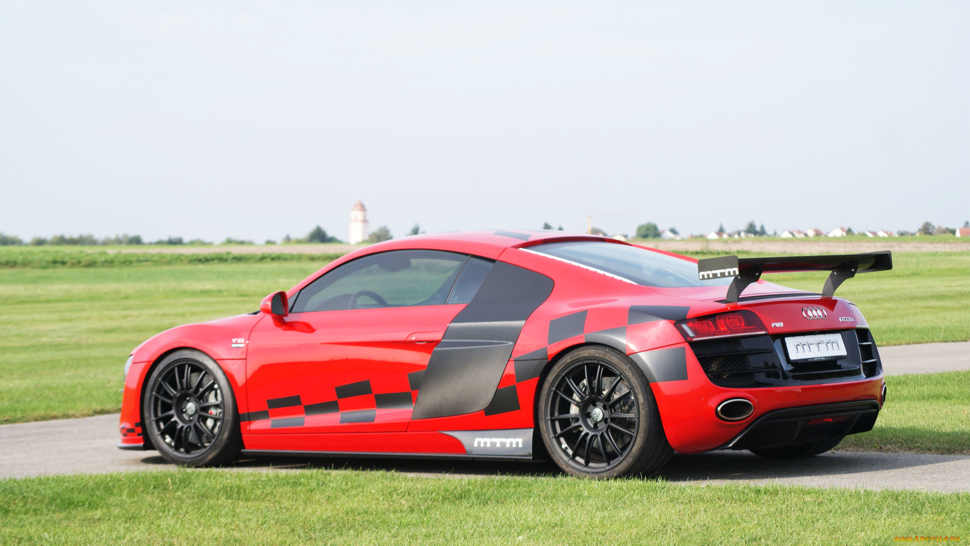 автомобили, audi, трасса, газон, r8