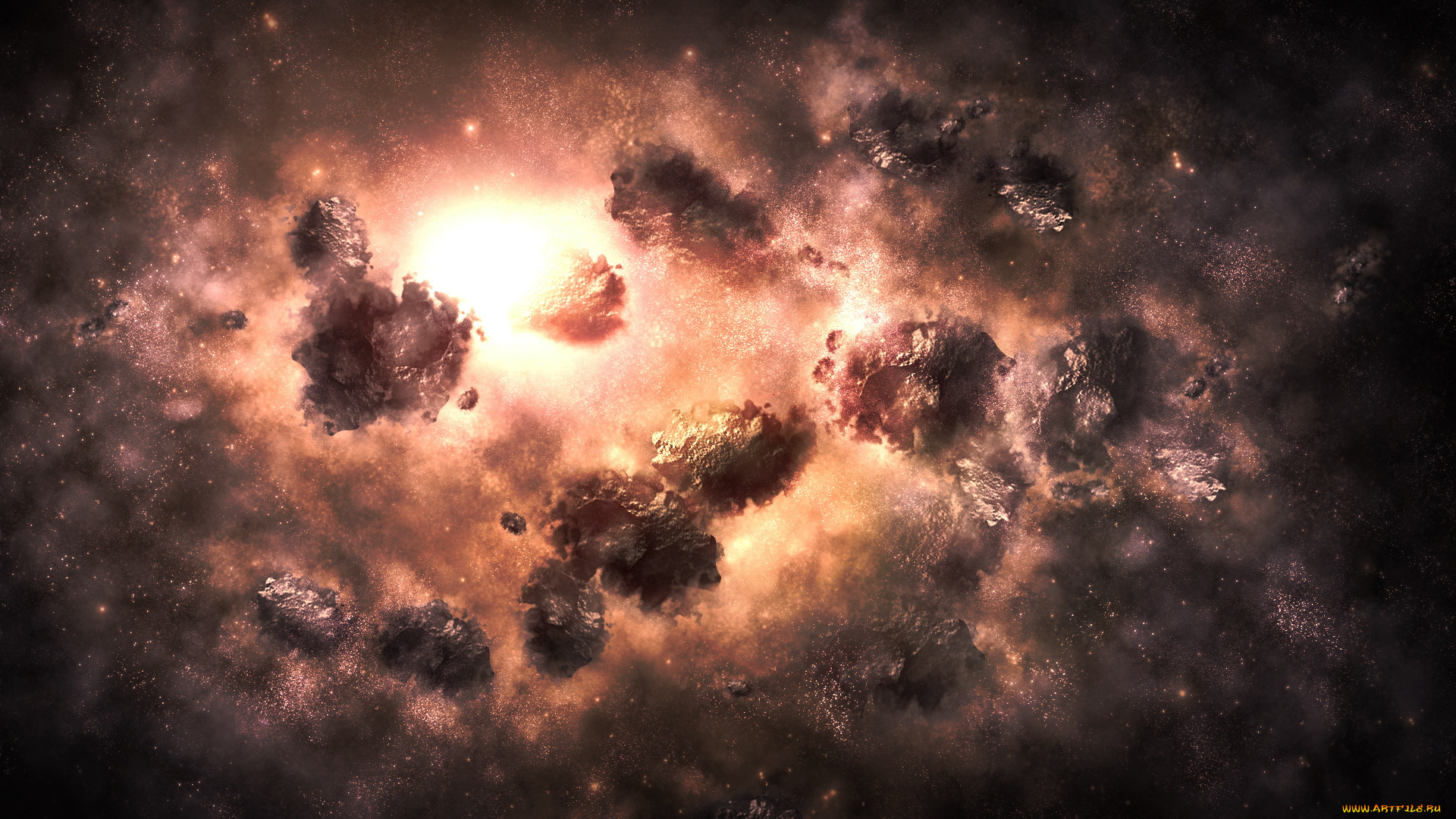 космос, арт, вселенная, взрыв
