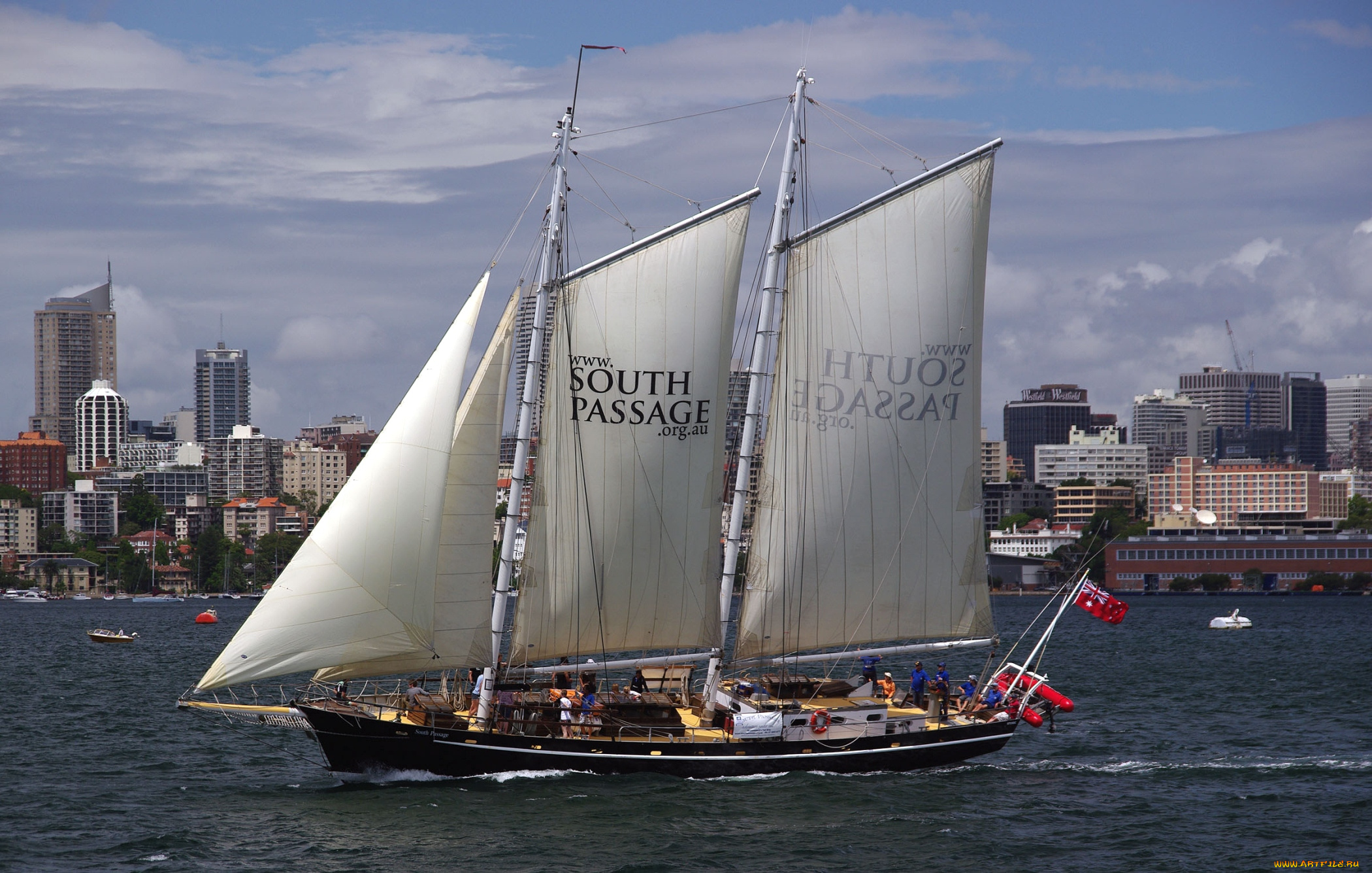 корабли, парусники, паруса, вода