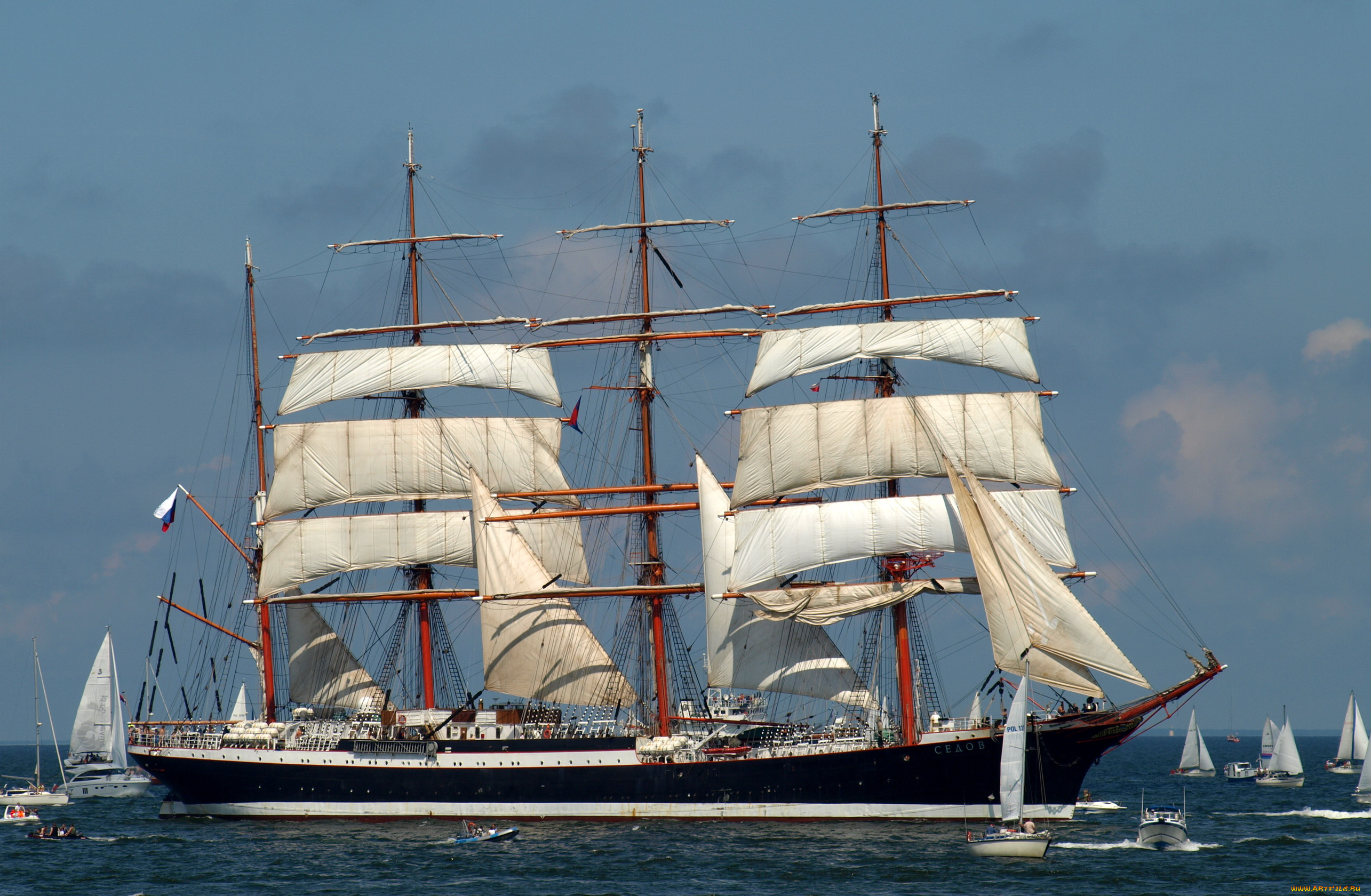 sedov, корабли, парусники, парусник, море