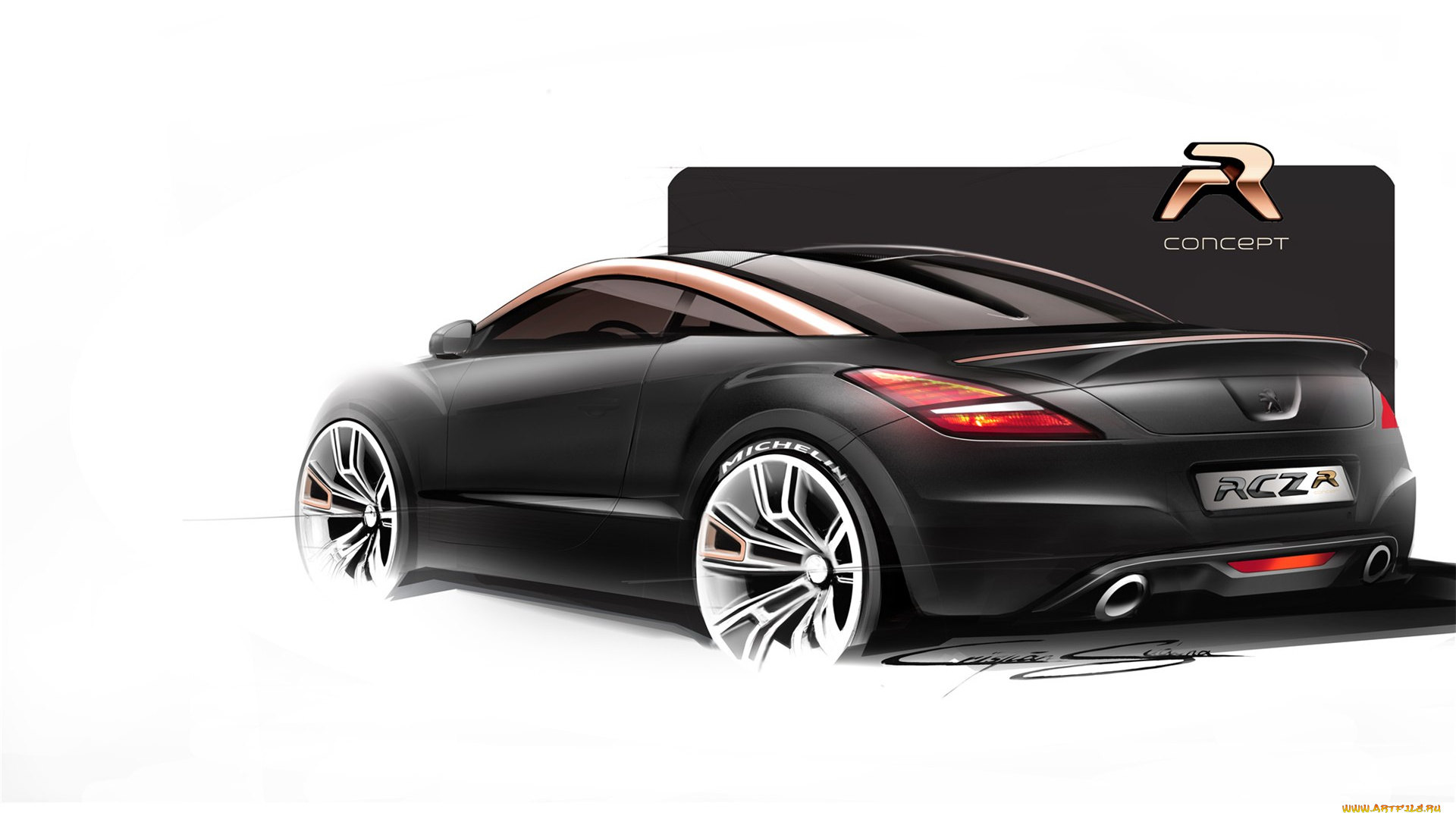 автомобили, векторная, графика, peugeot, rcz, r