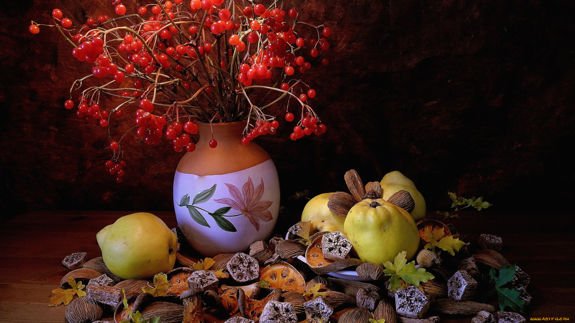 еда, натюрморт, цукаты, айва, калина