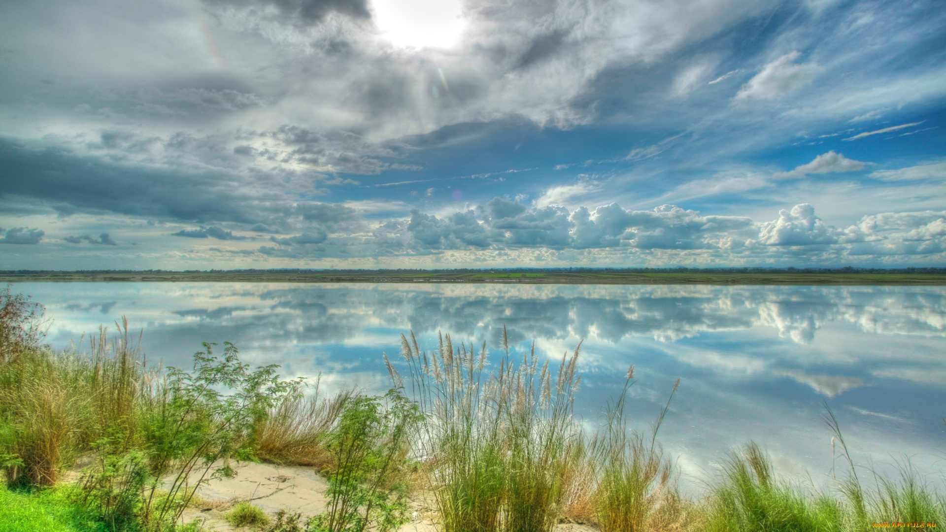 природа, побережье, филиппины, море, трава, песок