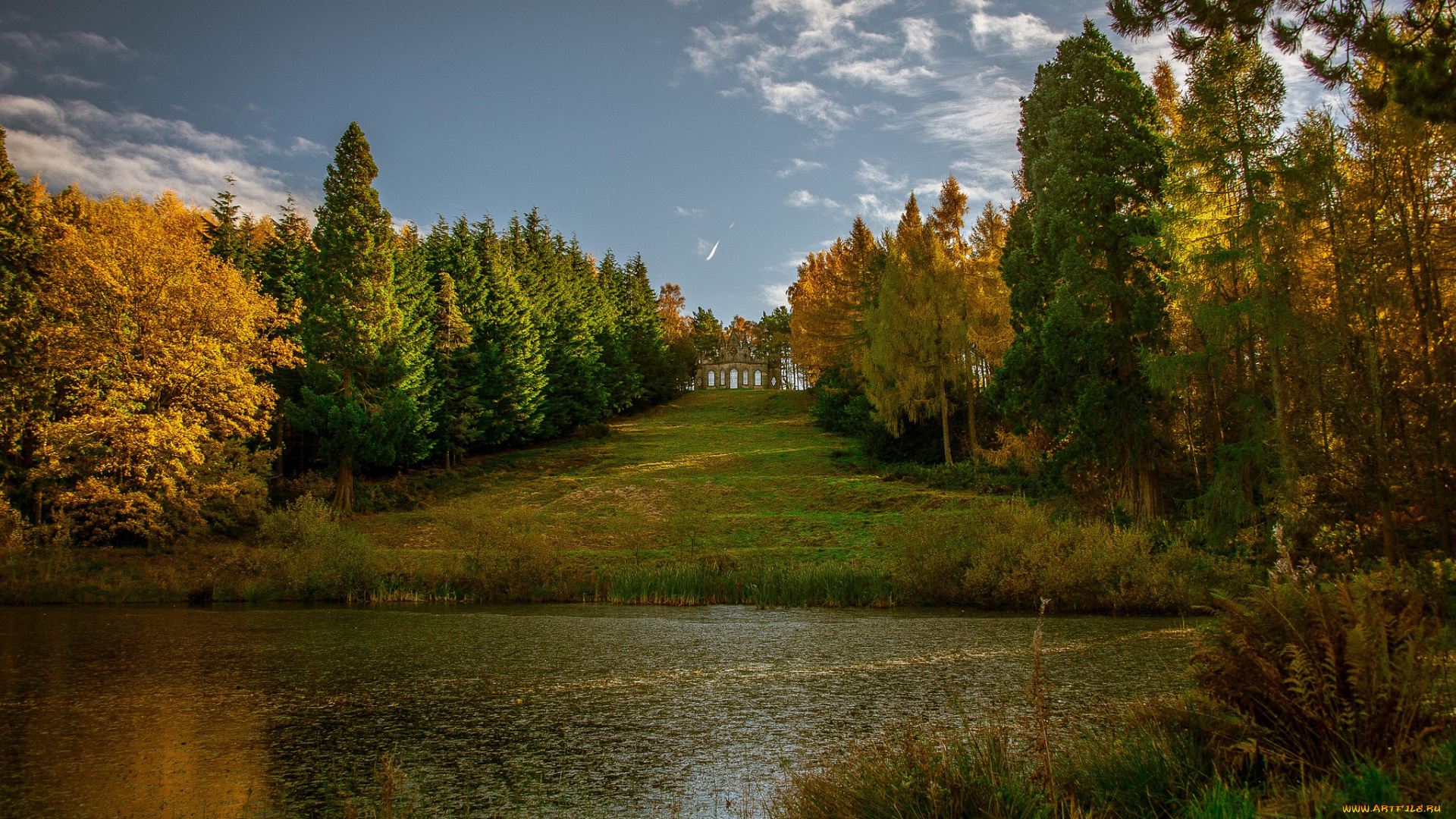 природа, реки, озера, лес, луг, река, осень