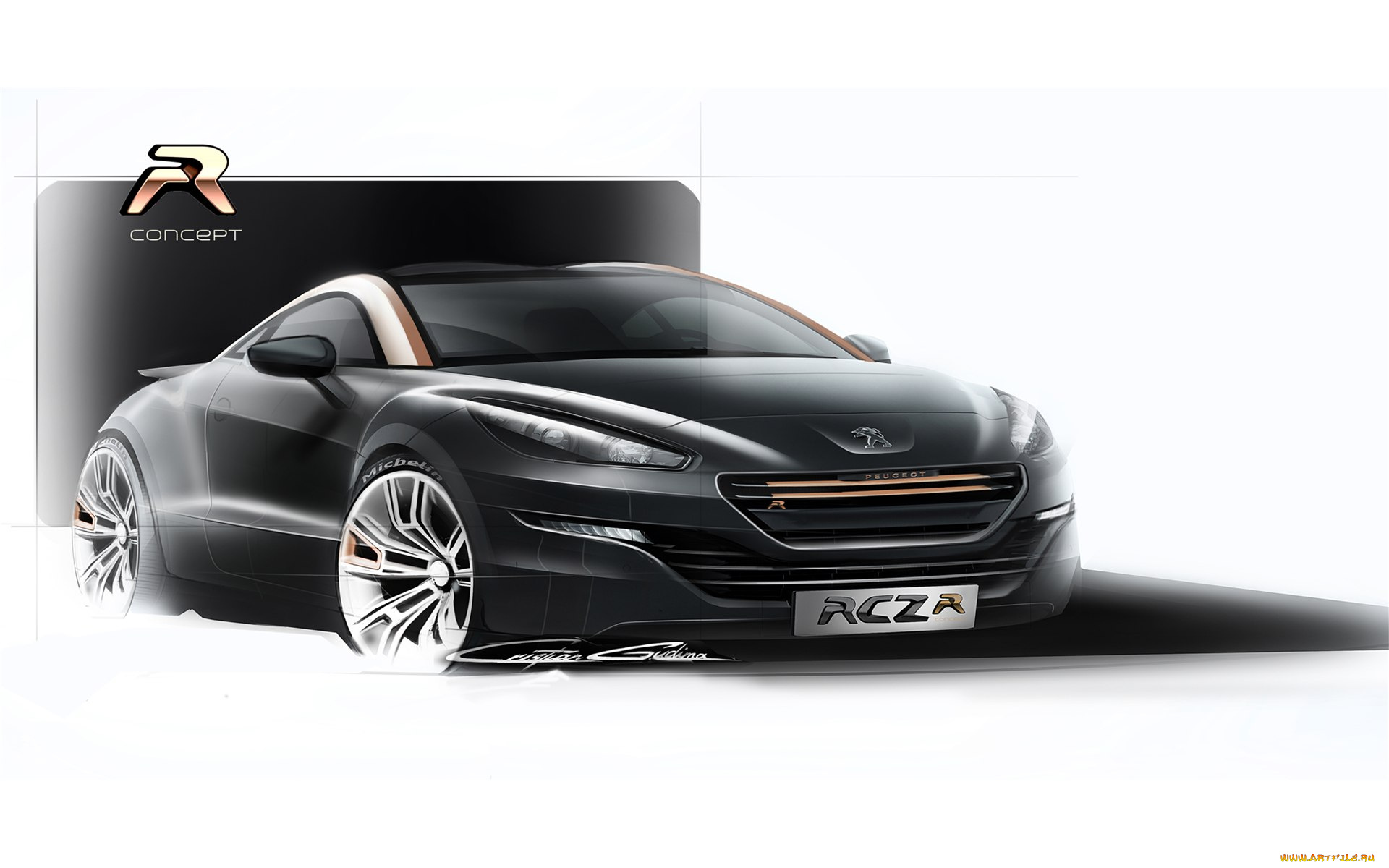 автомобили, векторная, графика, peugeot, rcz, r