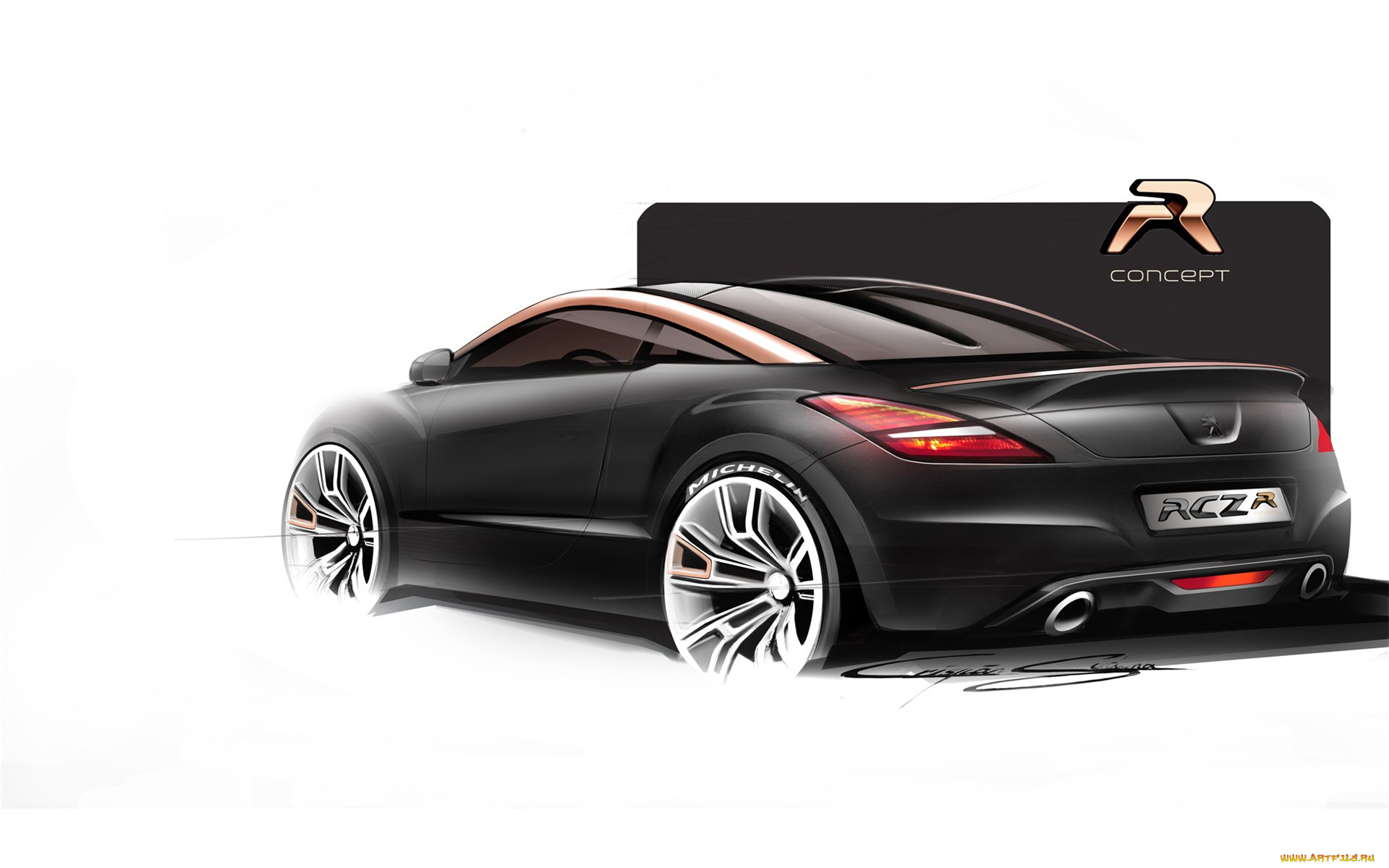 автомобили, векторная, графика, peugeot, rcz, r