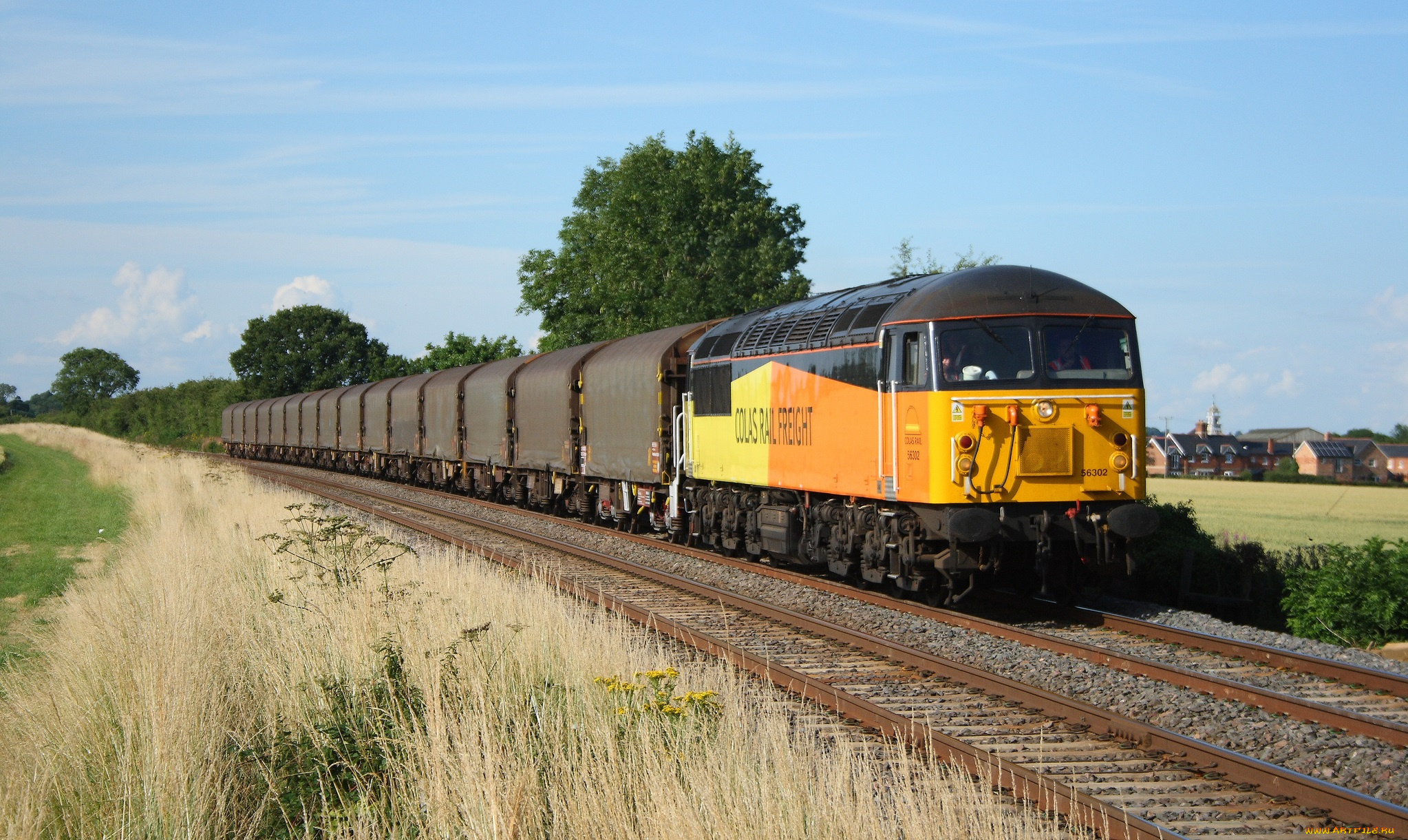 техника, поезда, локомотив, рельсы, железная, дорога, вагоны, грузовой, состав