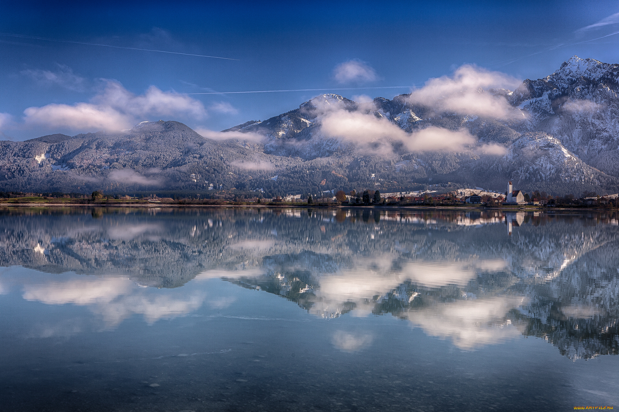 lake, forggensee, bavaria, germany, природа, реки, озера, alps, озеро, форггензе, бавария, германия, альпы, горы, отражение