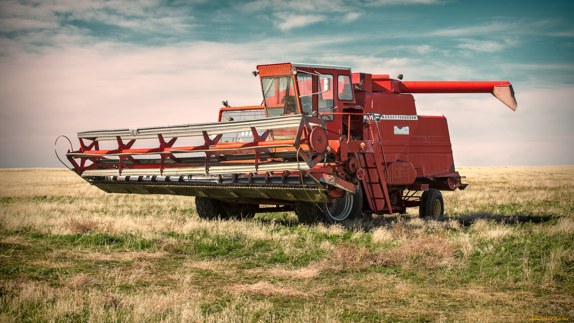 техника, комбайны, поле, комбайн