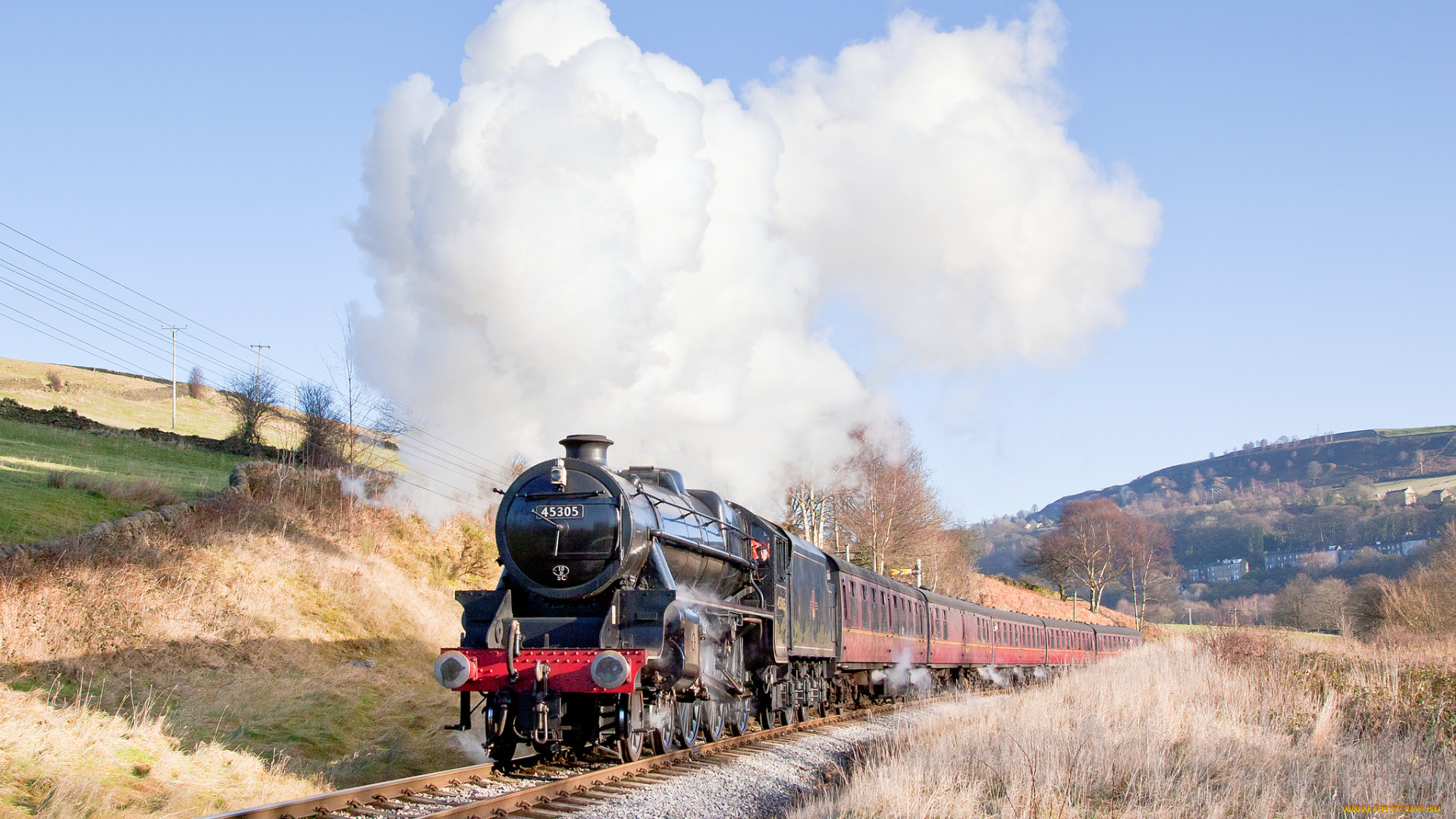 техника, паровозы, дорога, железная, паровоз