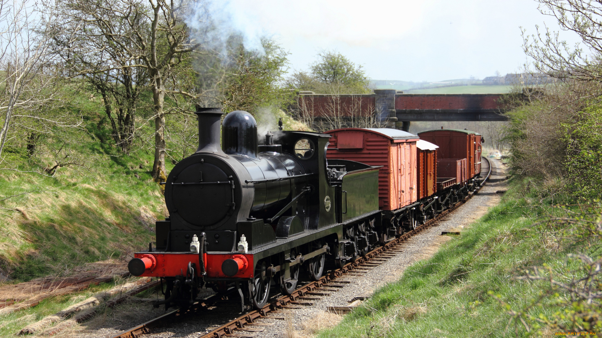 техника, паровозы, паровоз, дорога, железная