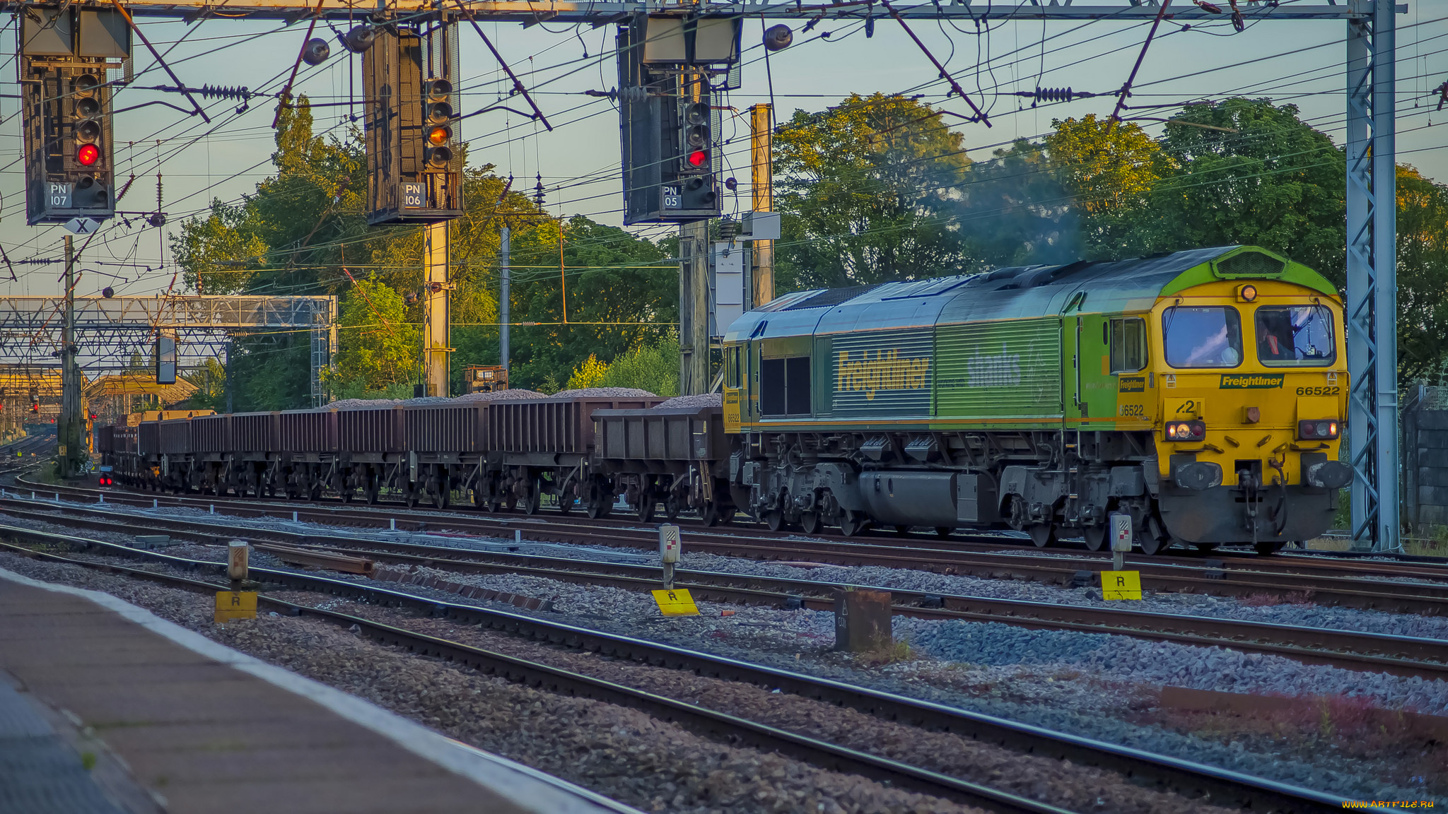 техника, поезда, состав, дорога, железная, локомотив