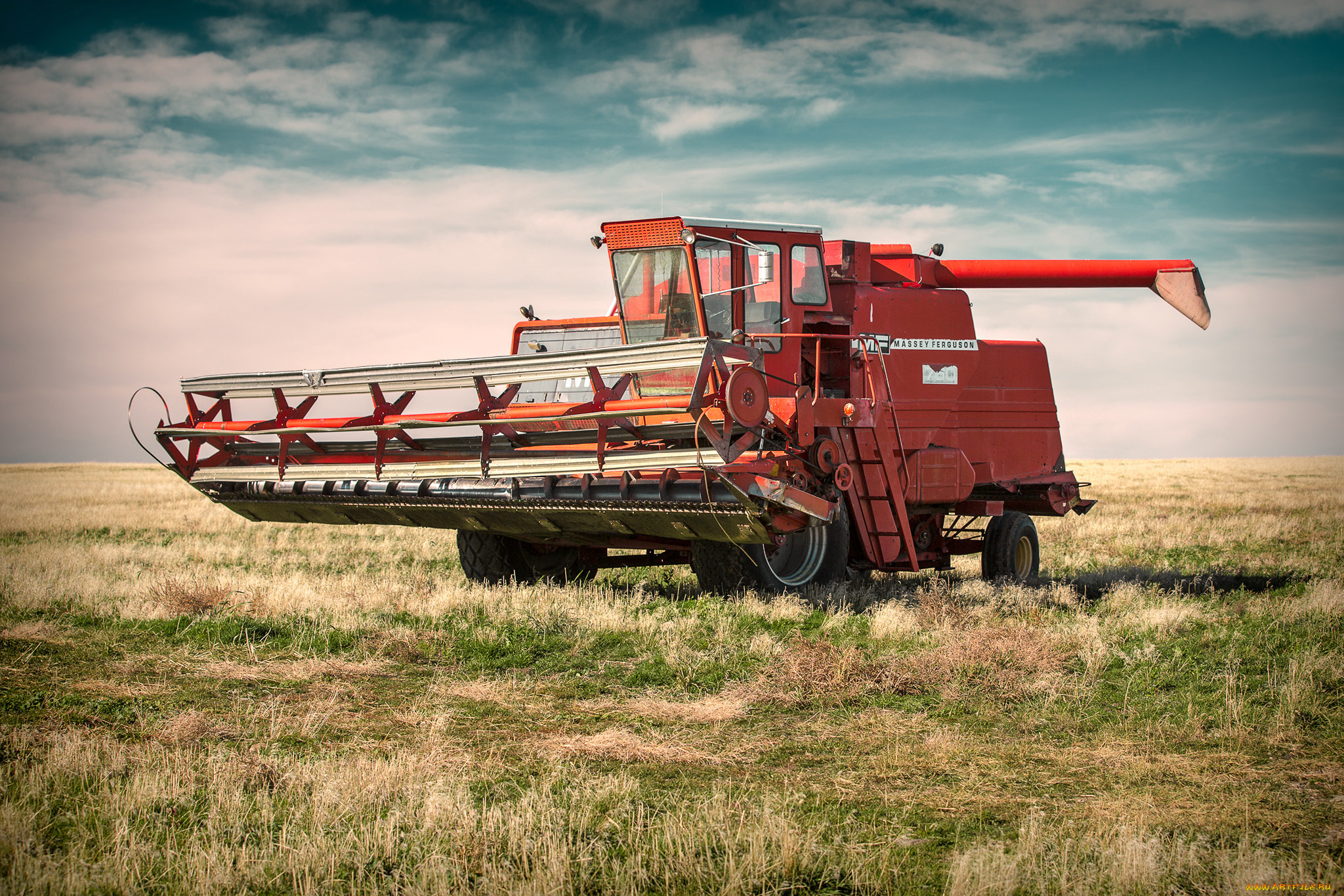 техника, комбайны, поле, комбайн