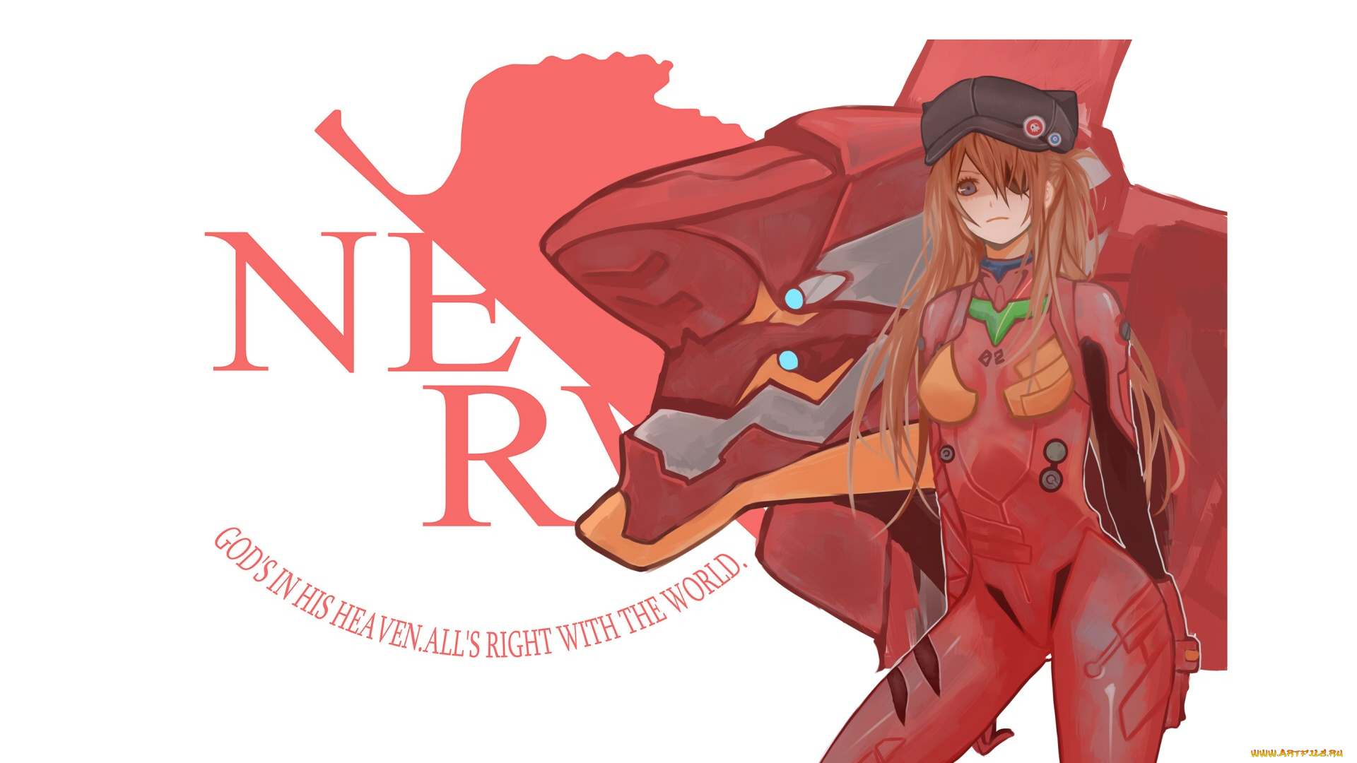 аниме, evangelion, mizu, dl7613, робот, евангелион, девушка, арт, soryu, asuka, langley, neon, genesis