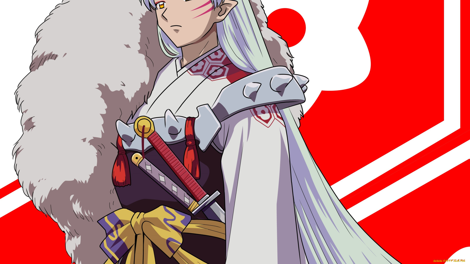 аниме, inuyasha, арт, инуяша, сешимару, демон-пёс